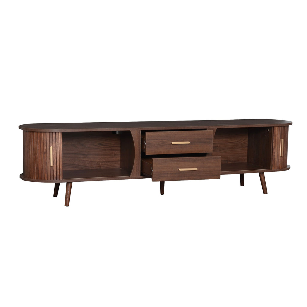 Mid-Century Modern TV Stand for 80' TV