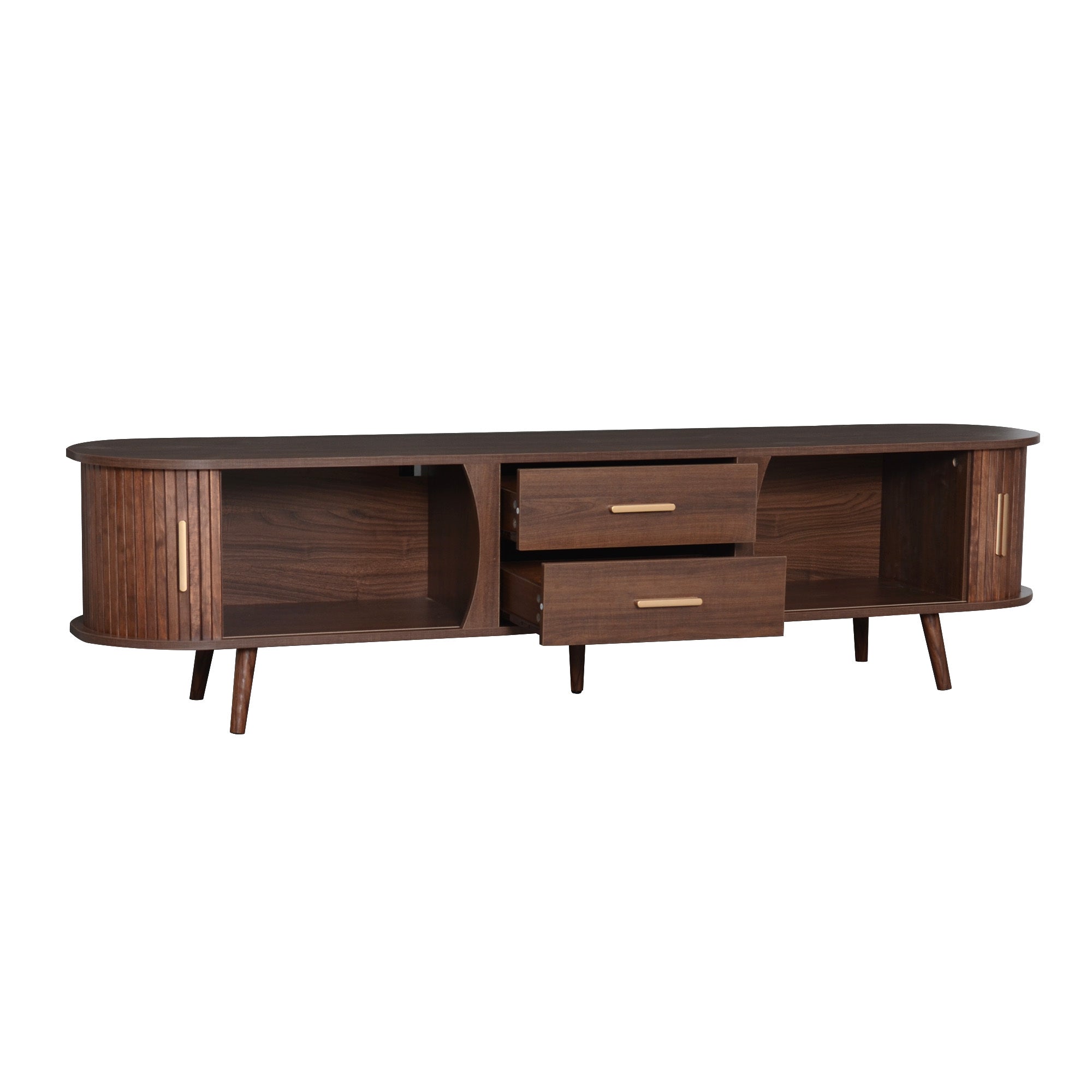 Mid-Century Modern TV Stand for 80' TV