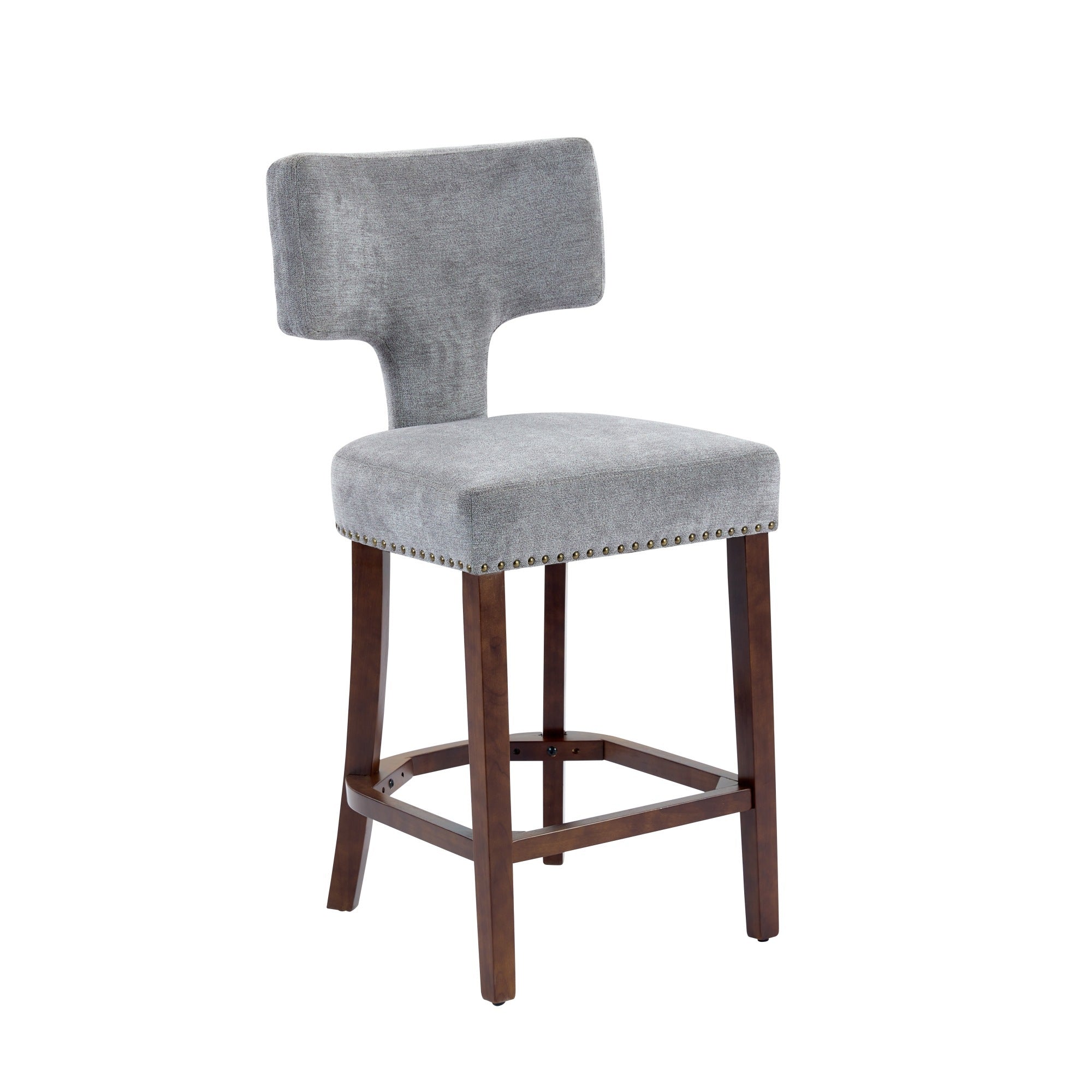 Mid Century Modern Counter Height Bar Stools (Set of 2)