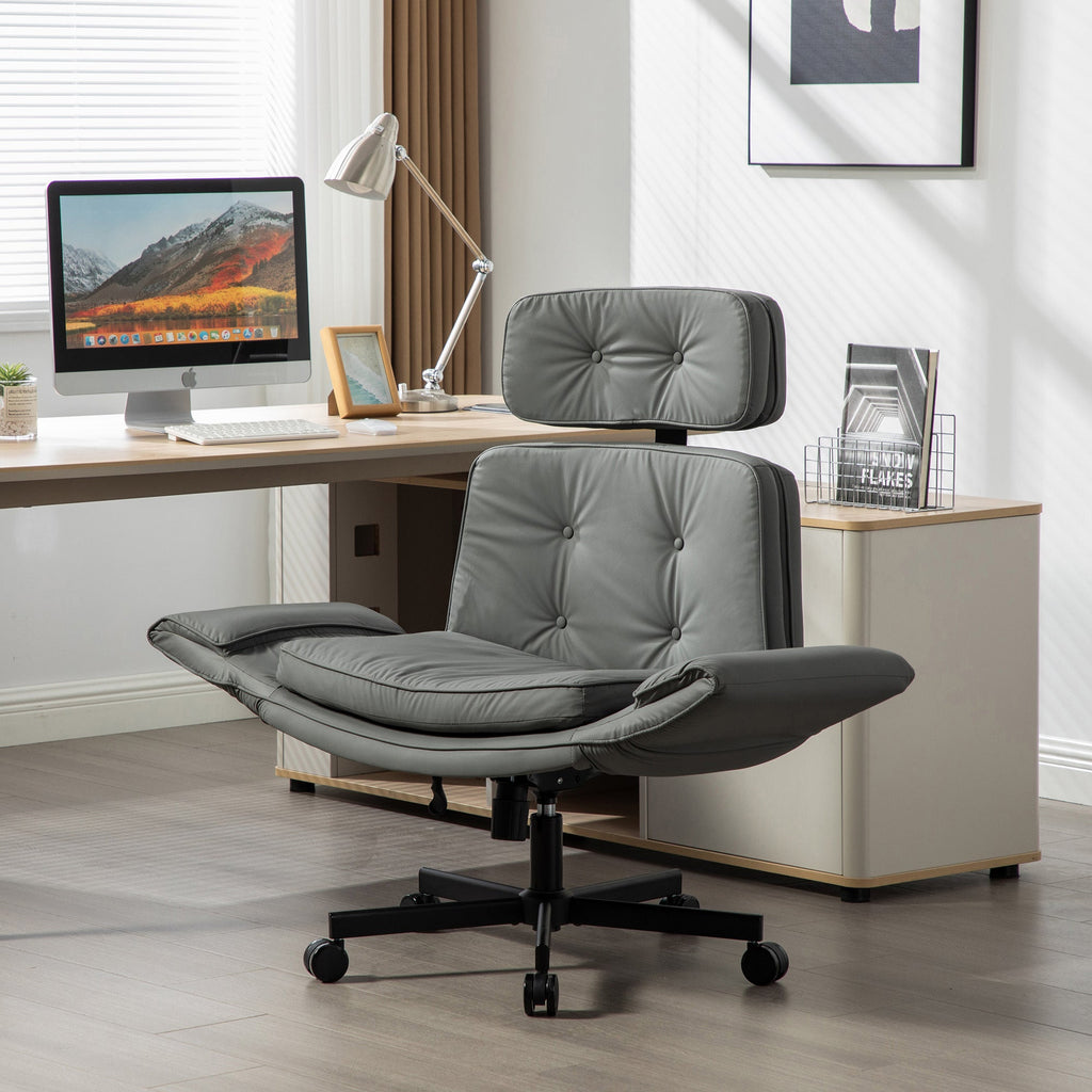 Pet Friendly Criss Cross Chair Swivel Task Office Chairs with Wide Seat