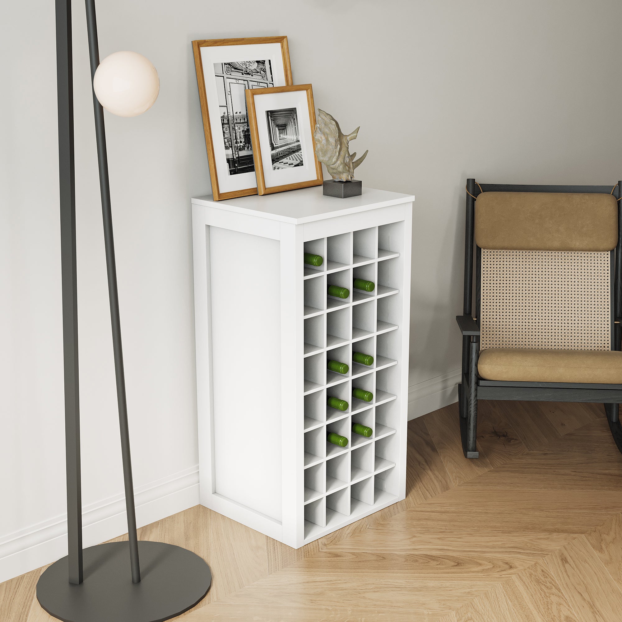 Walnut Color Modular 32 Buffet Cabinet