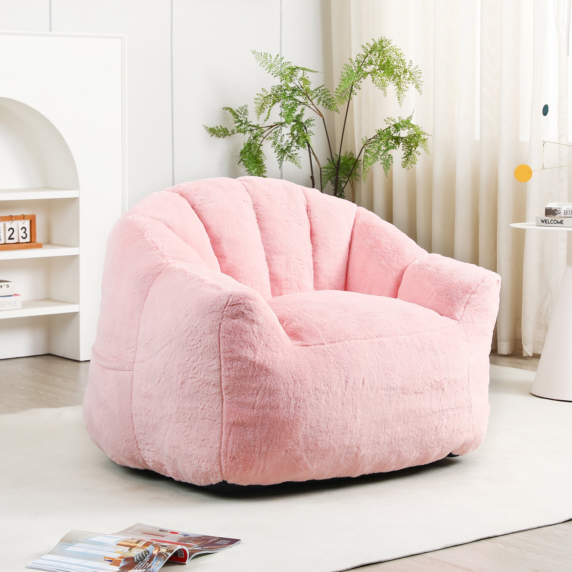 Bean Bag Sofa Chair with Armrests Stuffed