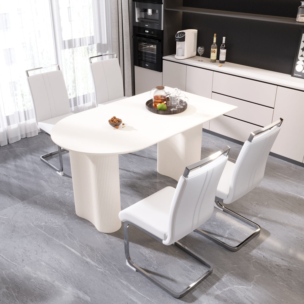 63 ' Medieval Modern MDF Dining Room Set