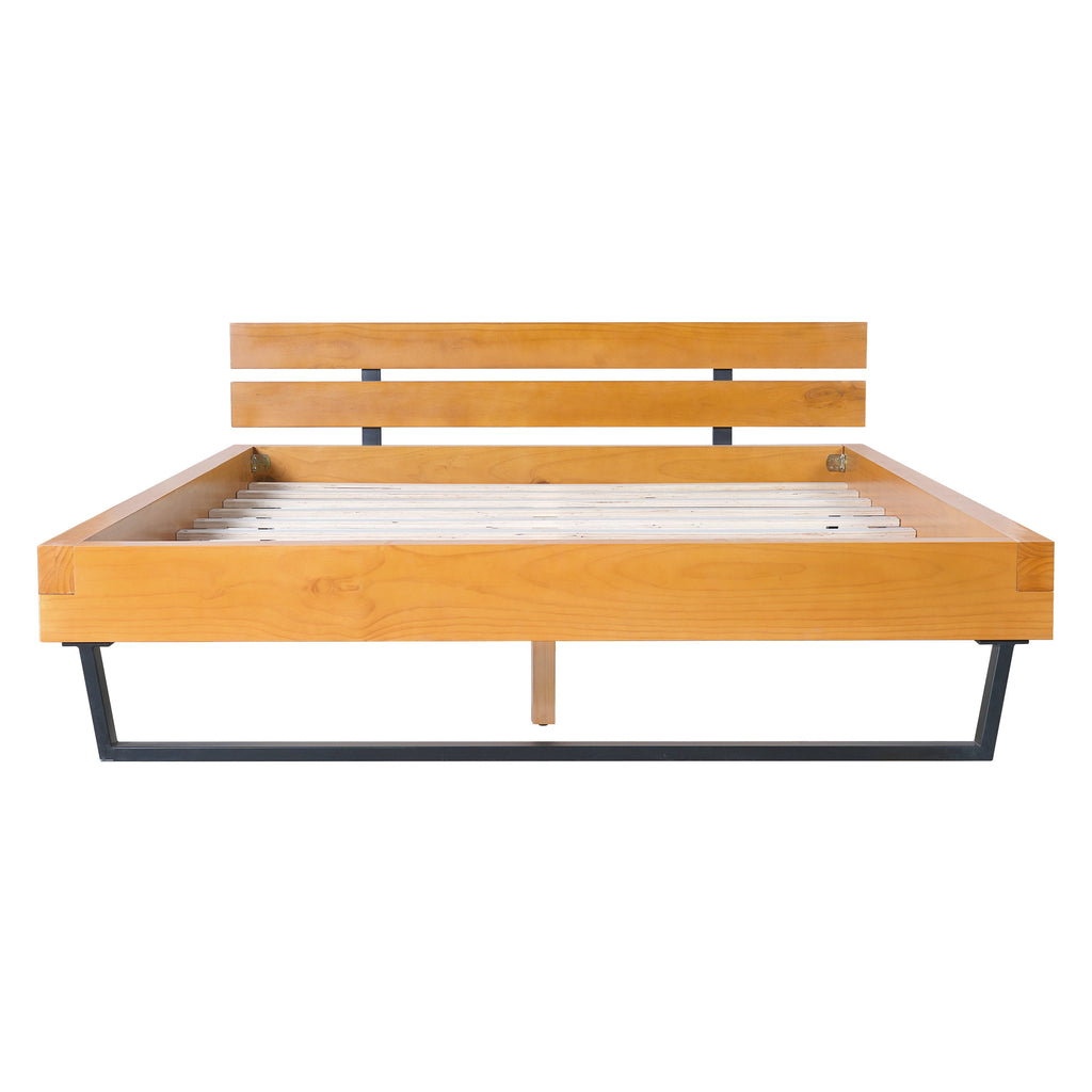 Natural Pine Wood Queen/King Size Bed Frame