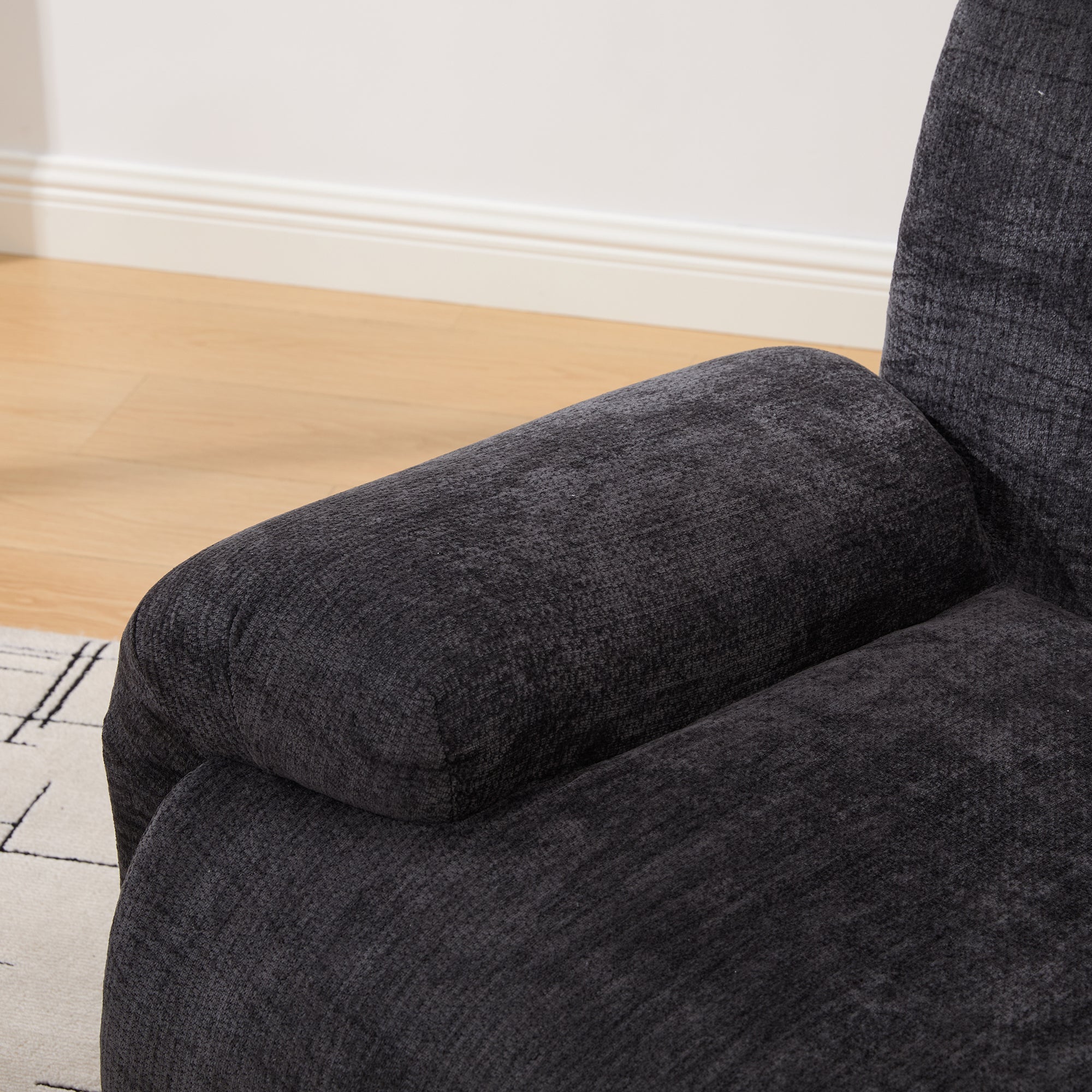 Modern Chenille Vertical Stripe Accent Chair