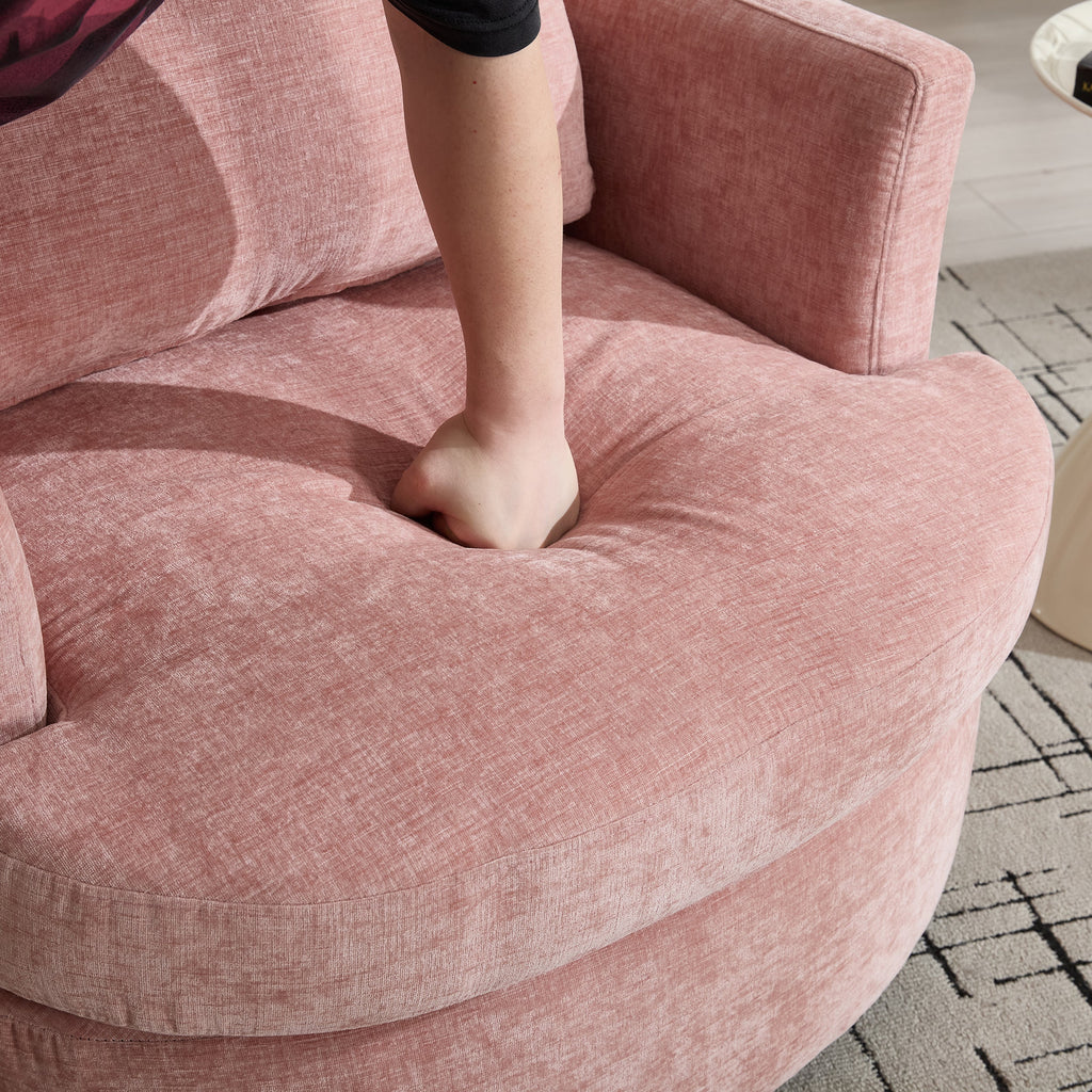 Swivel Chenille Fabric Sofa Chair