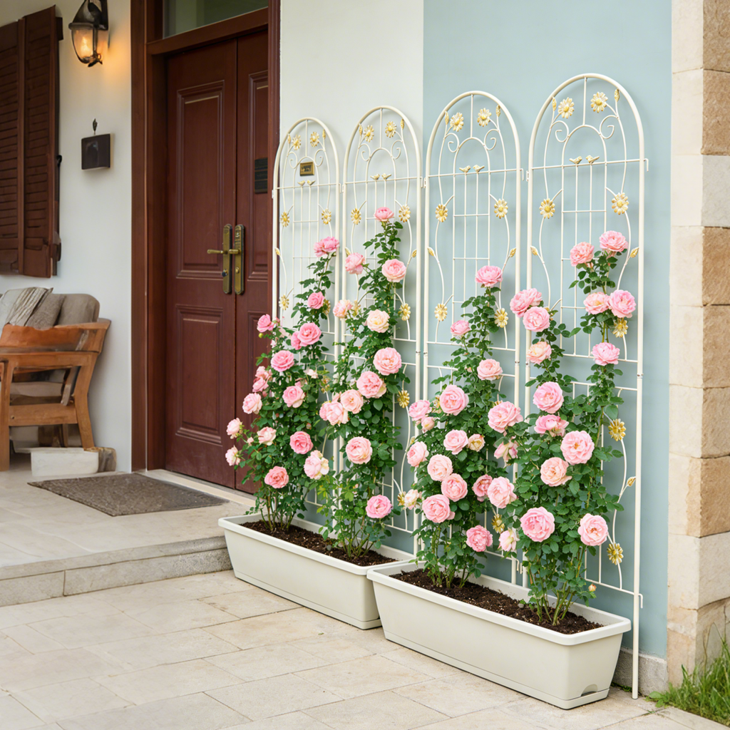 Metal Garden Trellis 71' x 19.7' Rustproof Trellis for Outdoor Flower Support