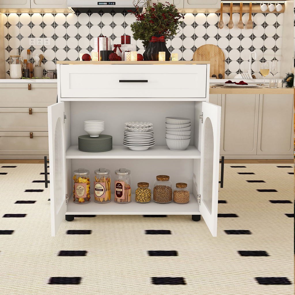 Expandable Kitchen Island with Dining Table
