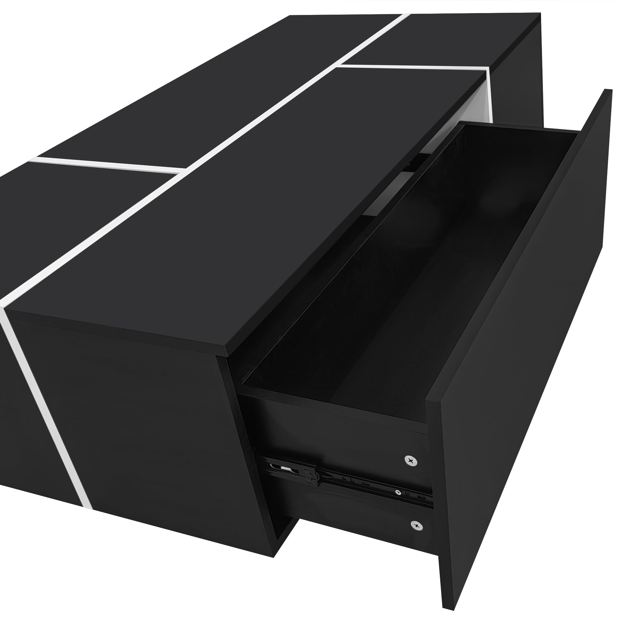 Multi-Functional Extendable Coffee Table with 2 Storage Space and Drawers