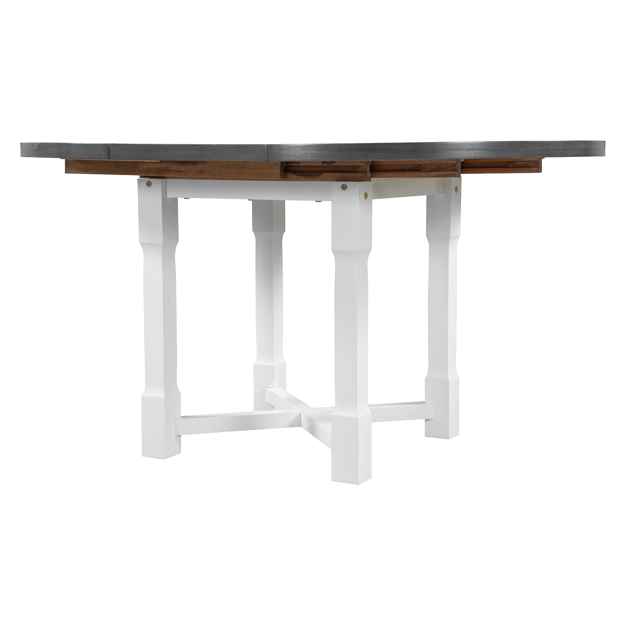 5-Piece Extendable Dining Table Set with Removable Leaf