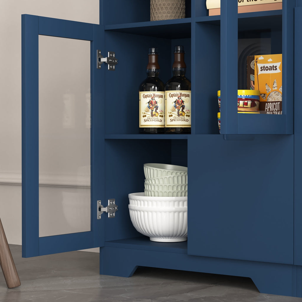 MDF Painted Cabinet with Glass Doors