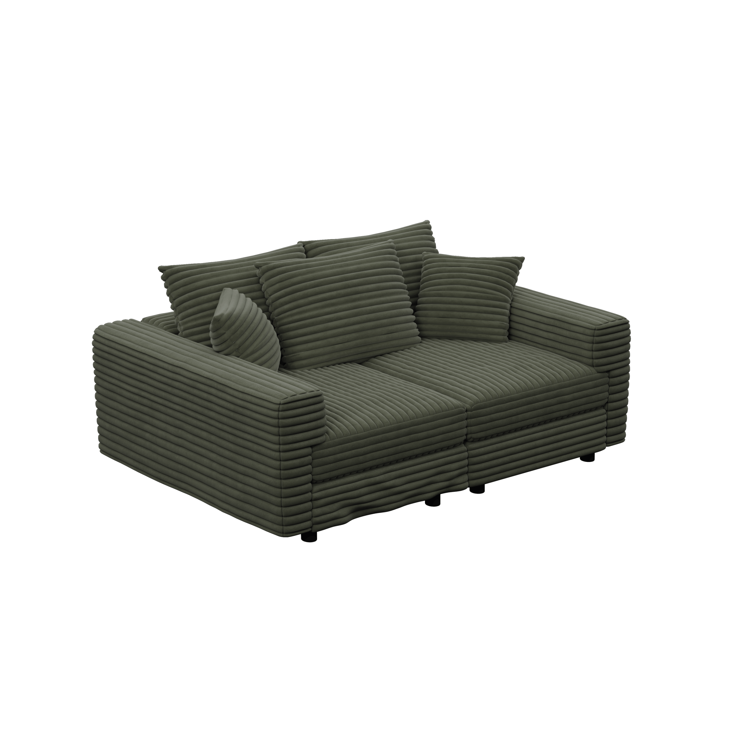 82.7' Modern Comfy Cloud Couch Sofa with Soft Pillows + Ottomans Option