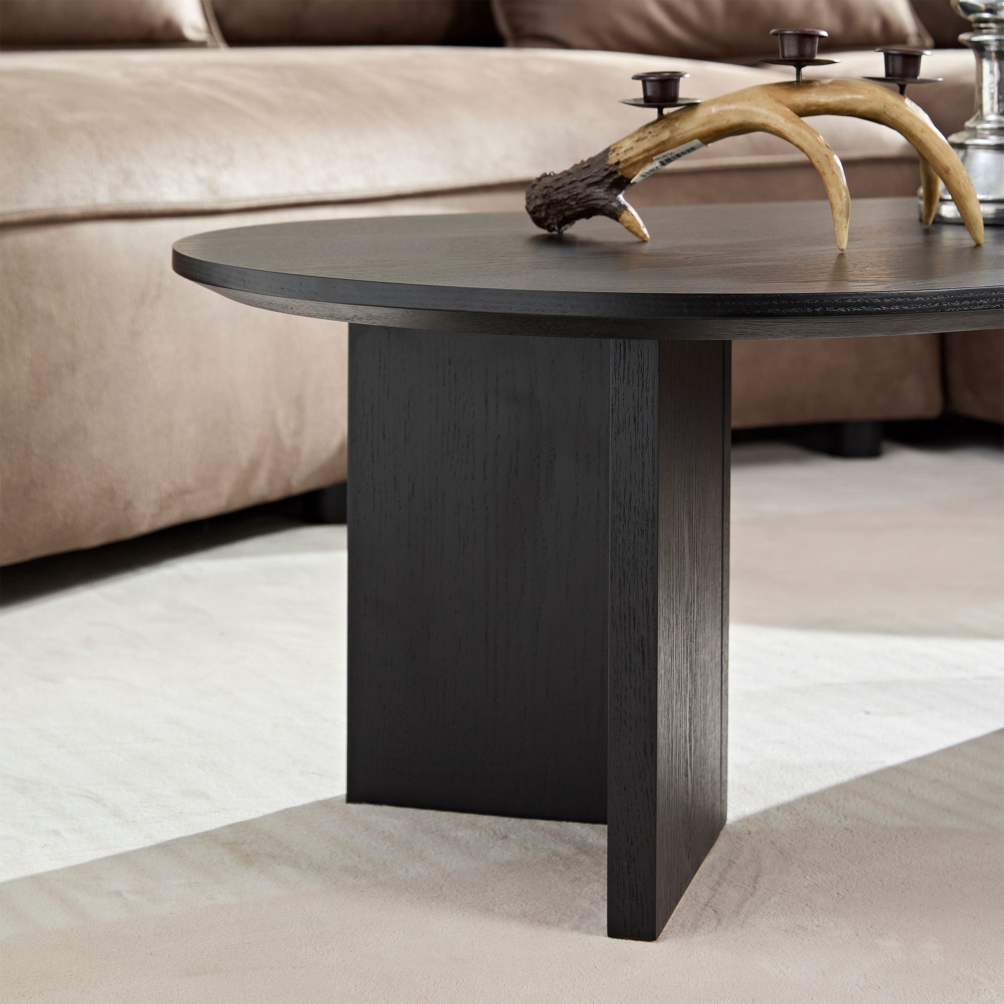 Length 39.37 Inch MDF Oval Coffee Table