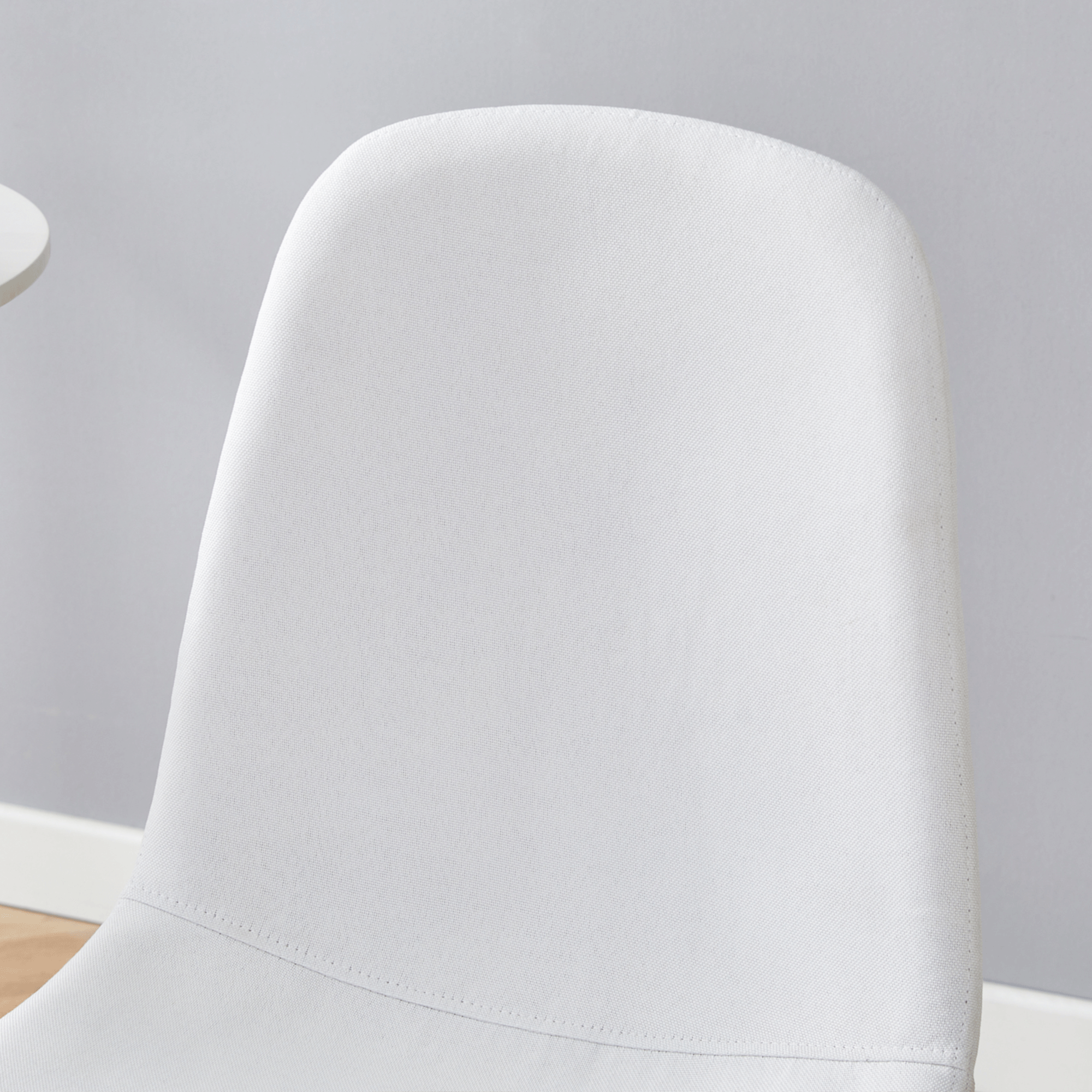 Luxury Simple Chair Black Linen Dining Chair  (Set of 4)
