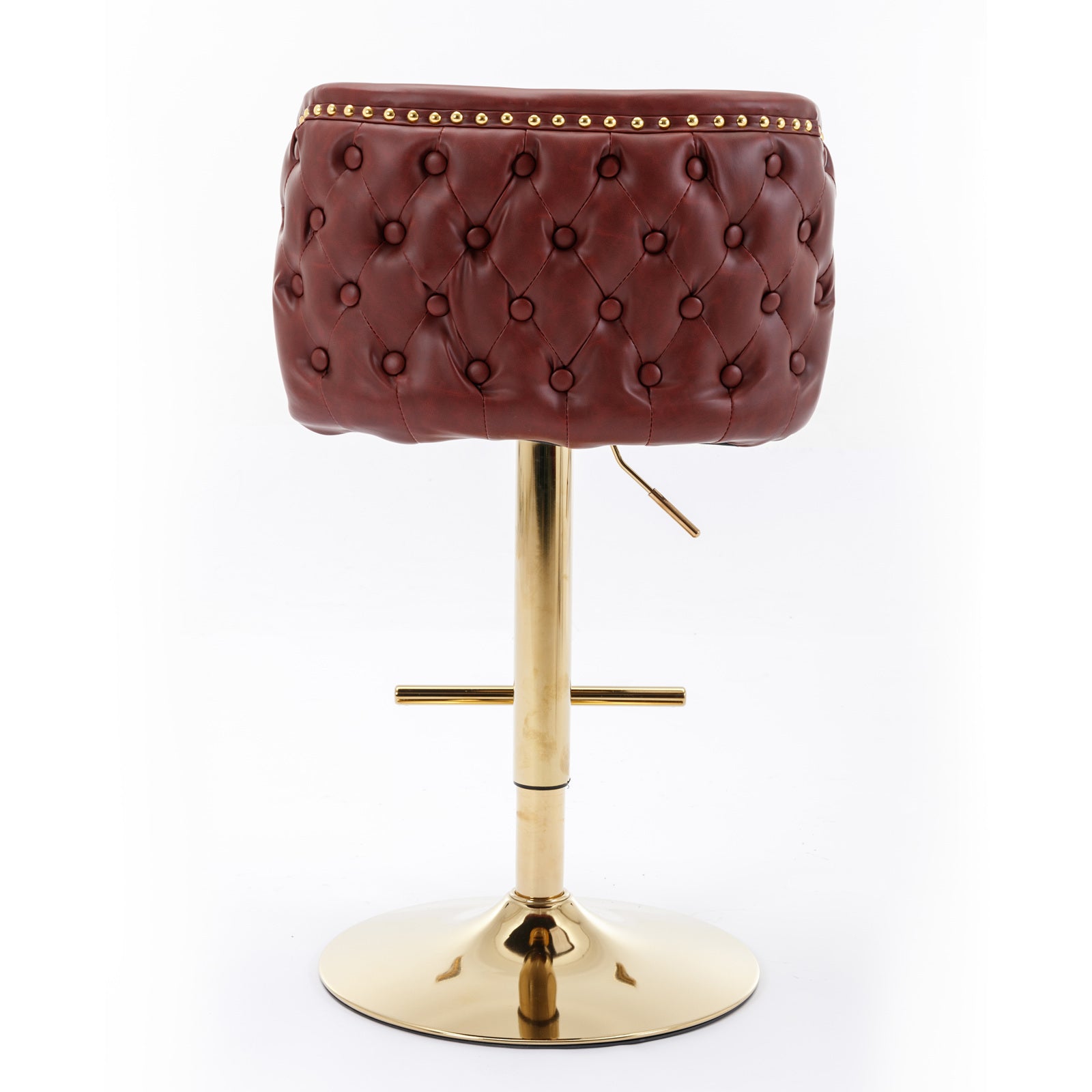 Modern PU Upholstered Bar Stools（Set of 2）