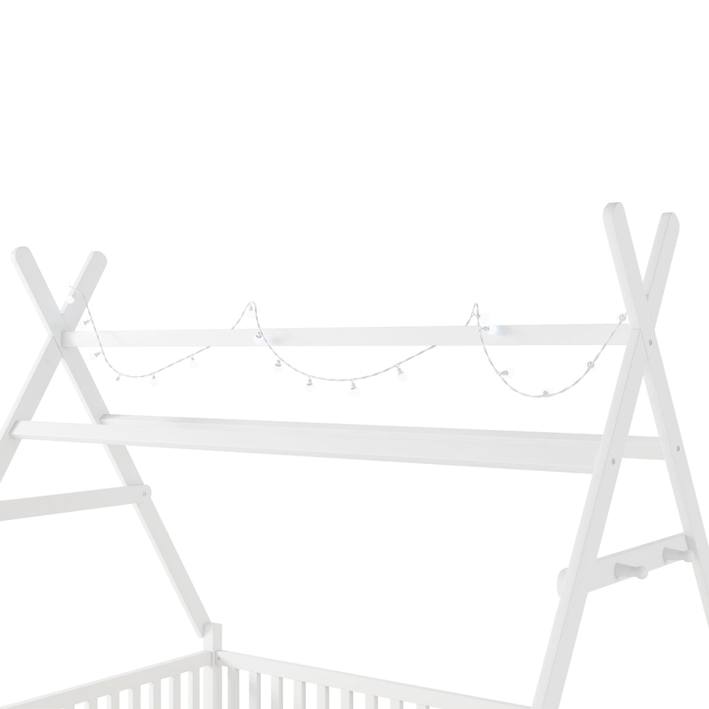 Full Size House Bed with Light for Kids