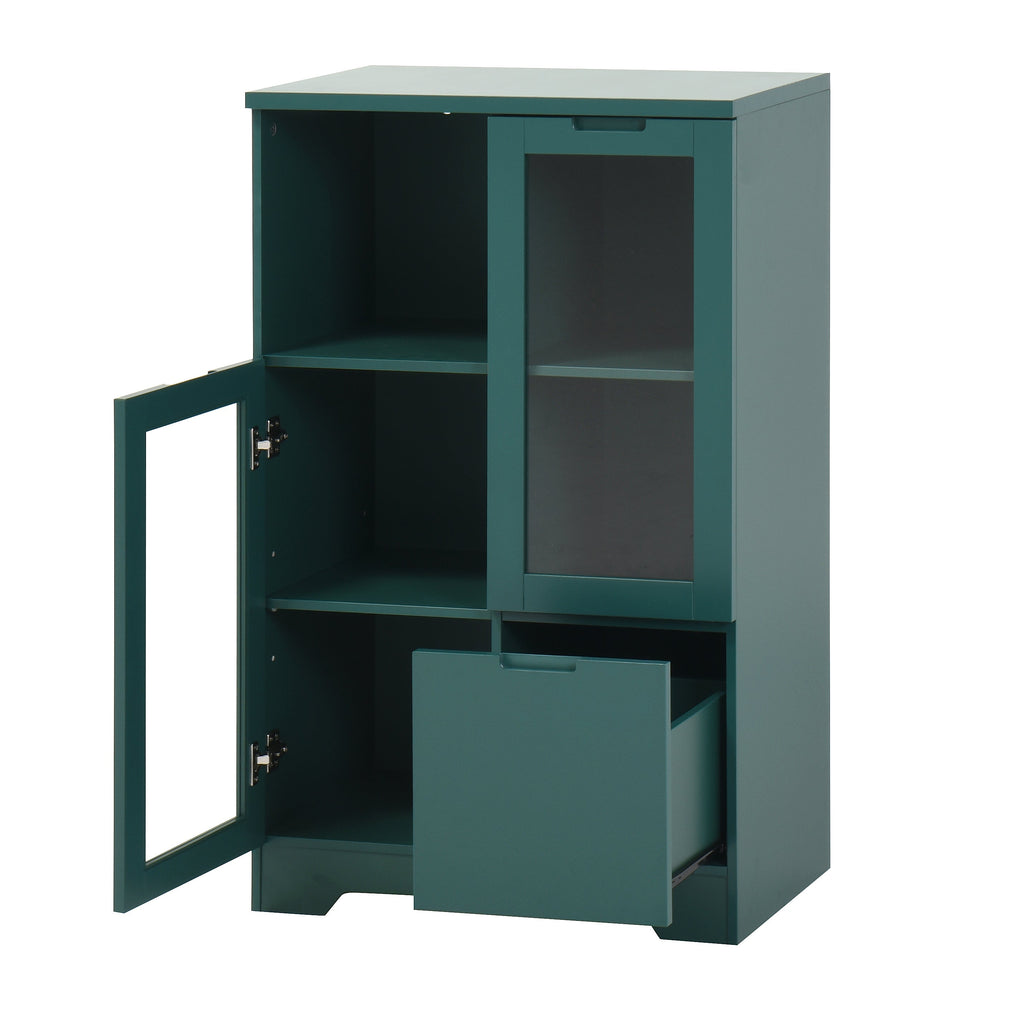 MDF Painted Cabinet with Glass Doors