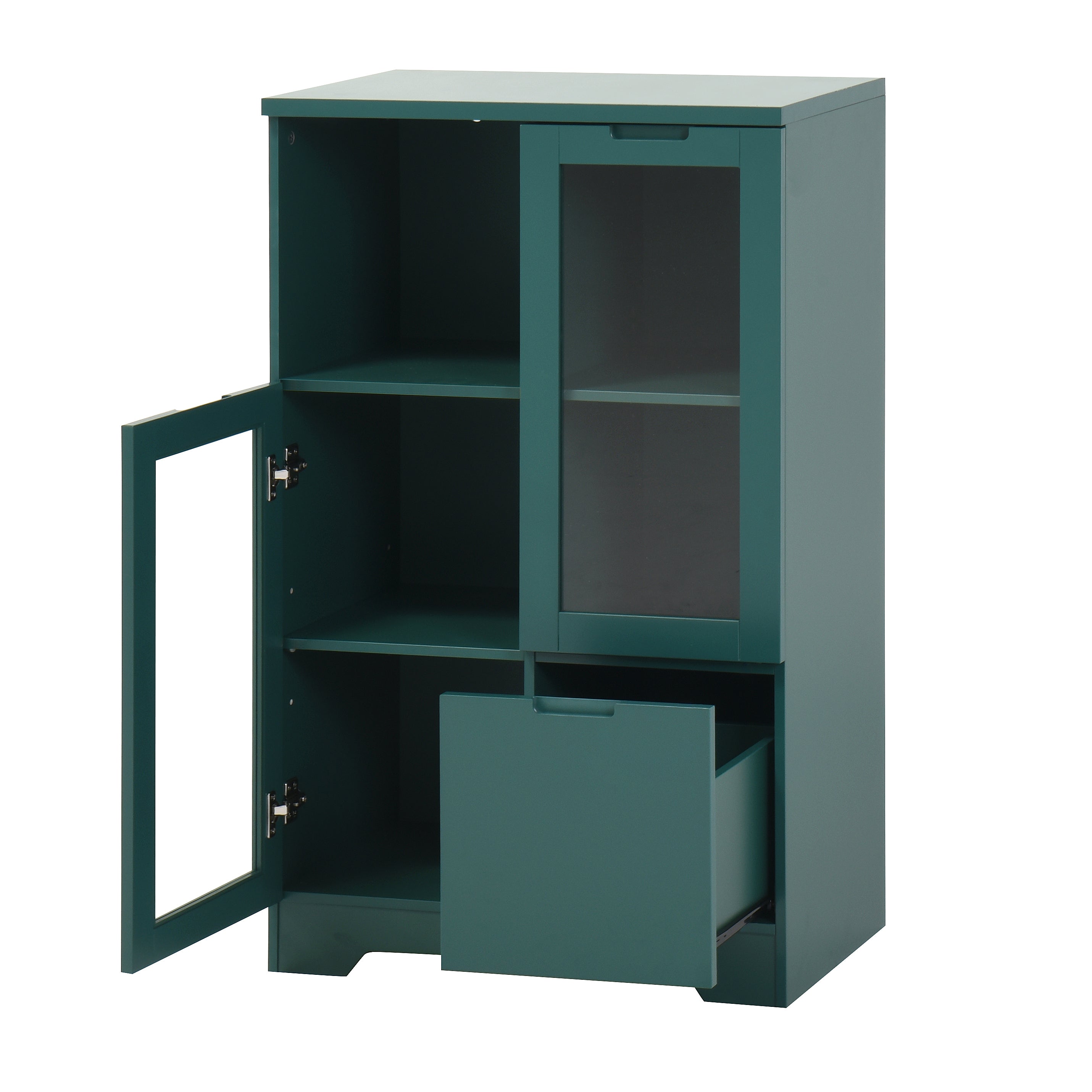 MDF Painted Cabinet with Glass Doors