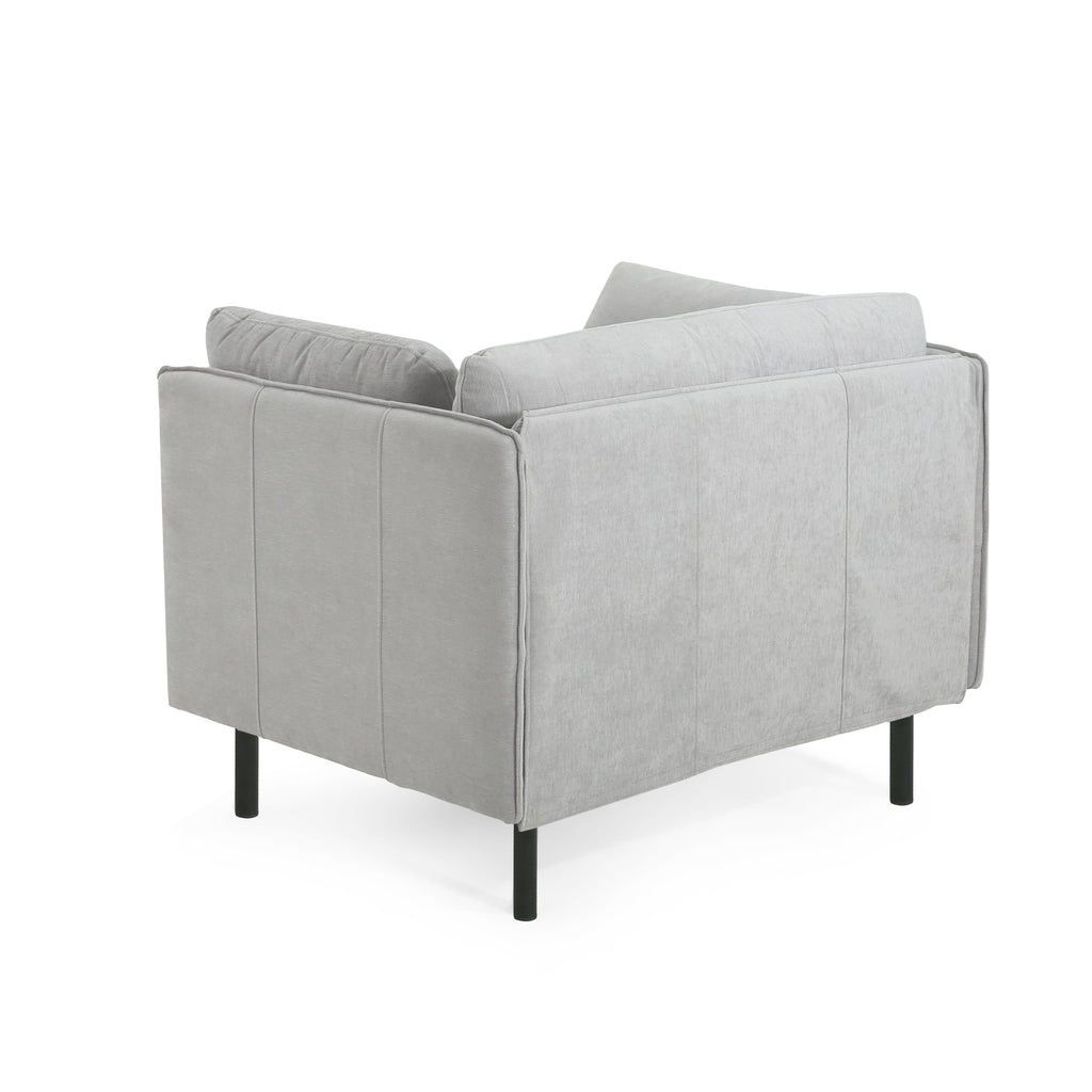 Vintage Grey 39' Lounge Chair with Polyester Upholstery