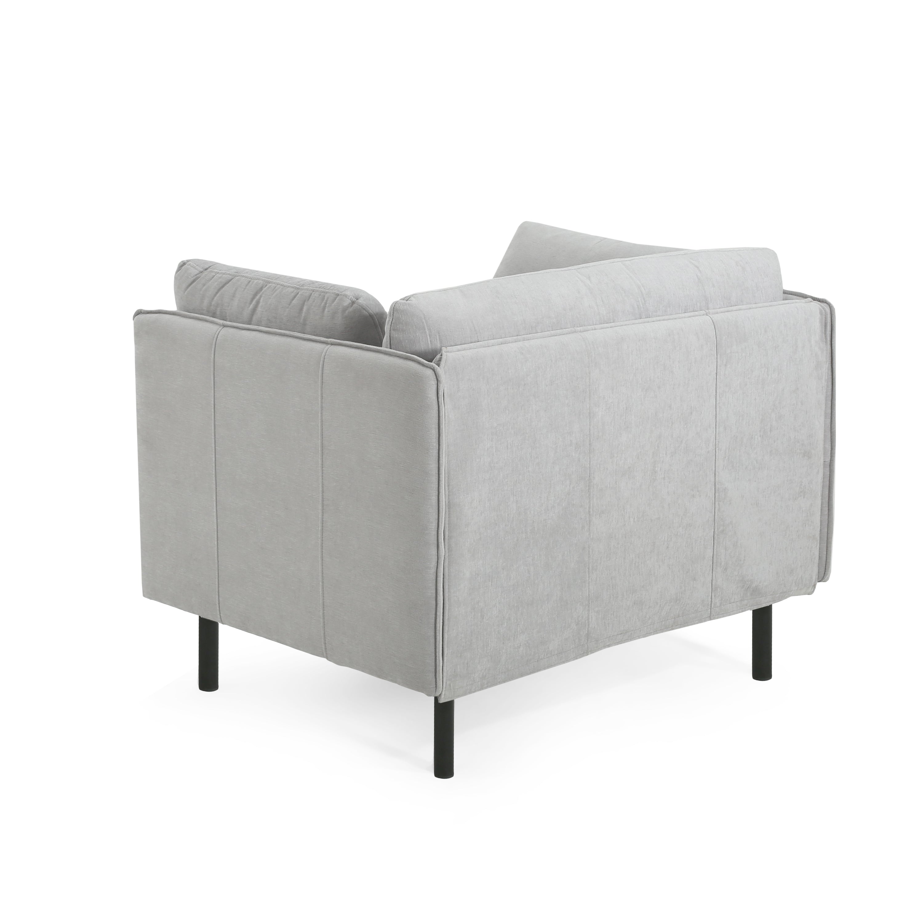 Vintage Grey 39' Lounge Chair with Polyester Upholstery