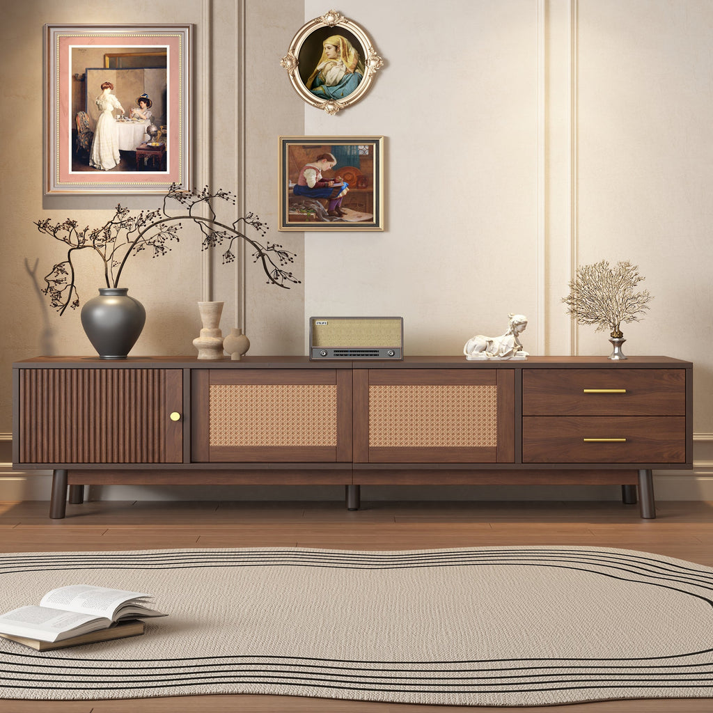 Mid Century Modern TV Stand for 80' TVs