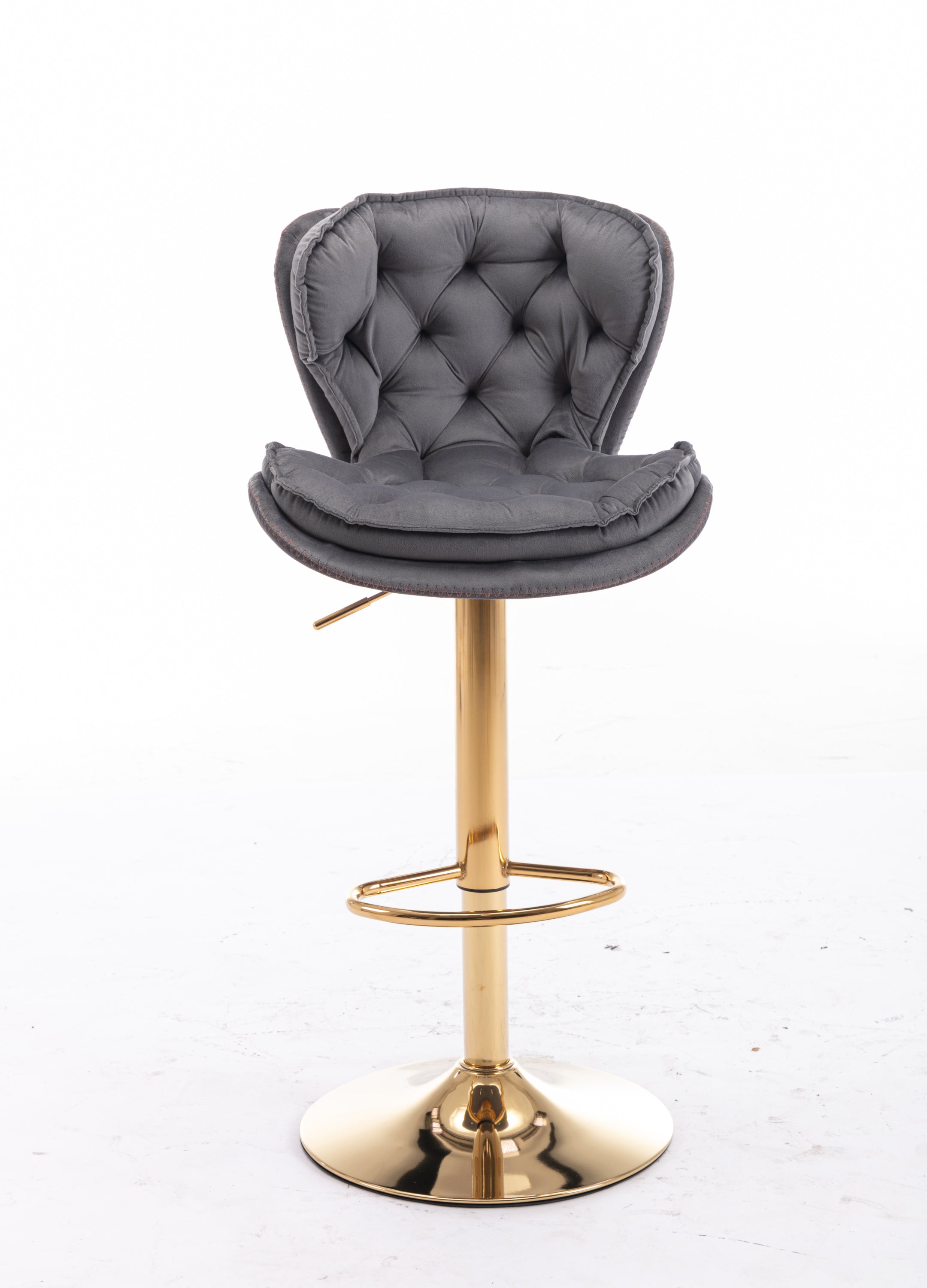 Bar Stools with Chrome Footrest and Base (Set of 2 )