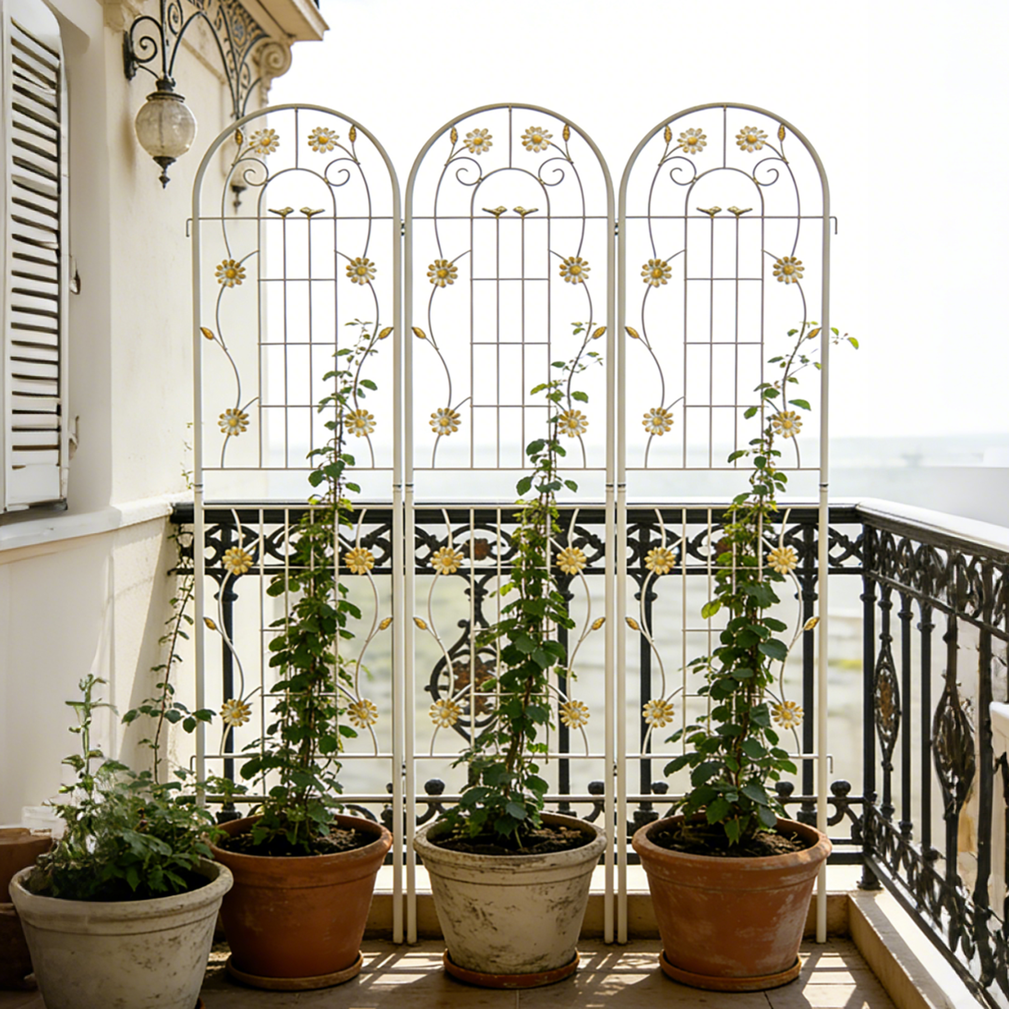 Metal Garden Trellis 71' x 19.7' Rustproof Trellis for Outdoor Flower Support