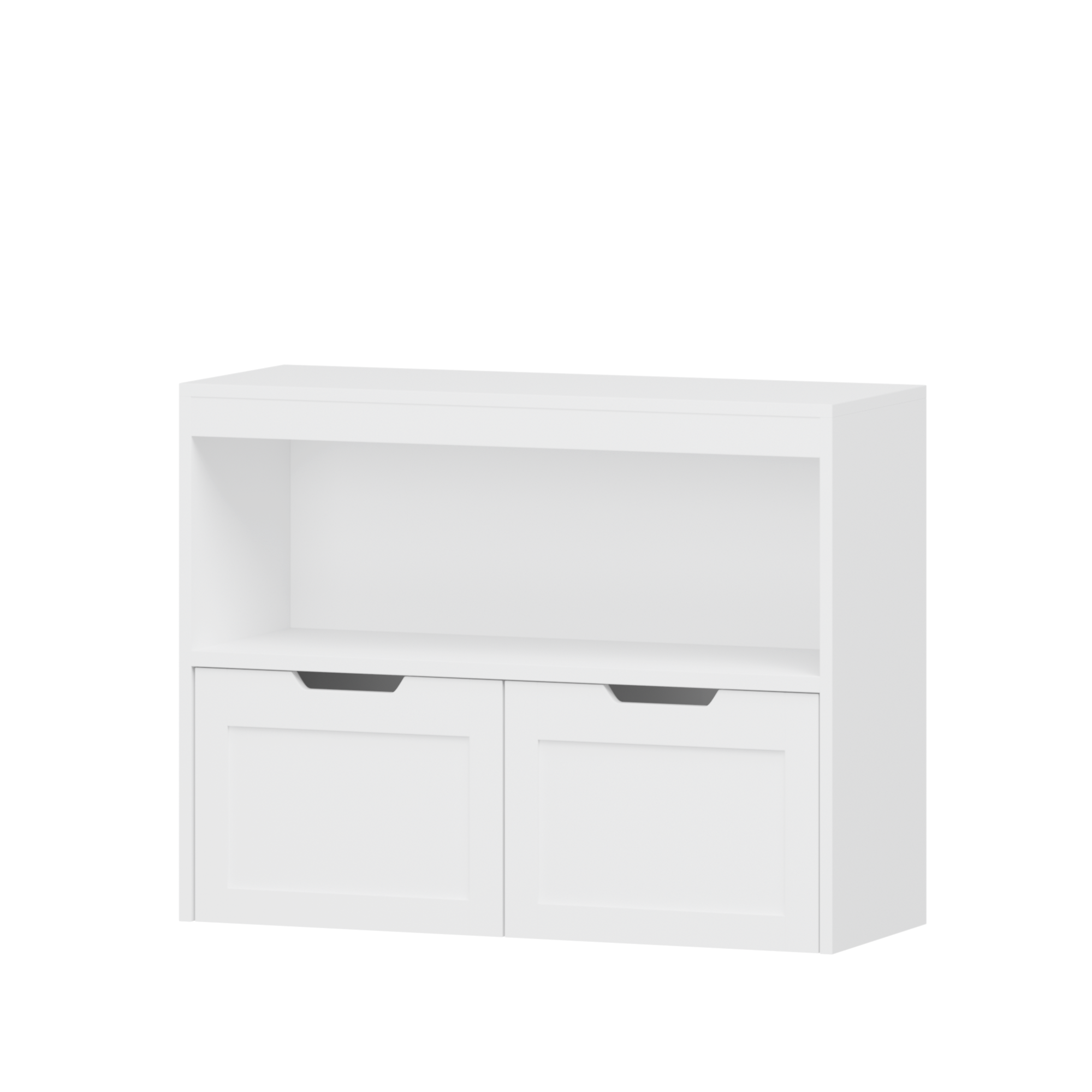 Toy Storage Cabinet  with Large Drawers and Open Shelves