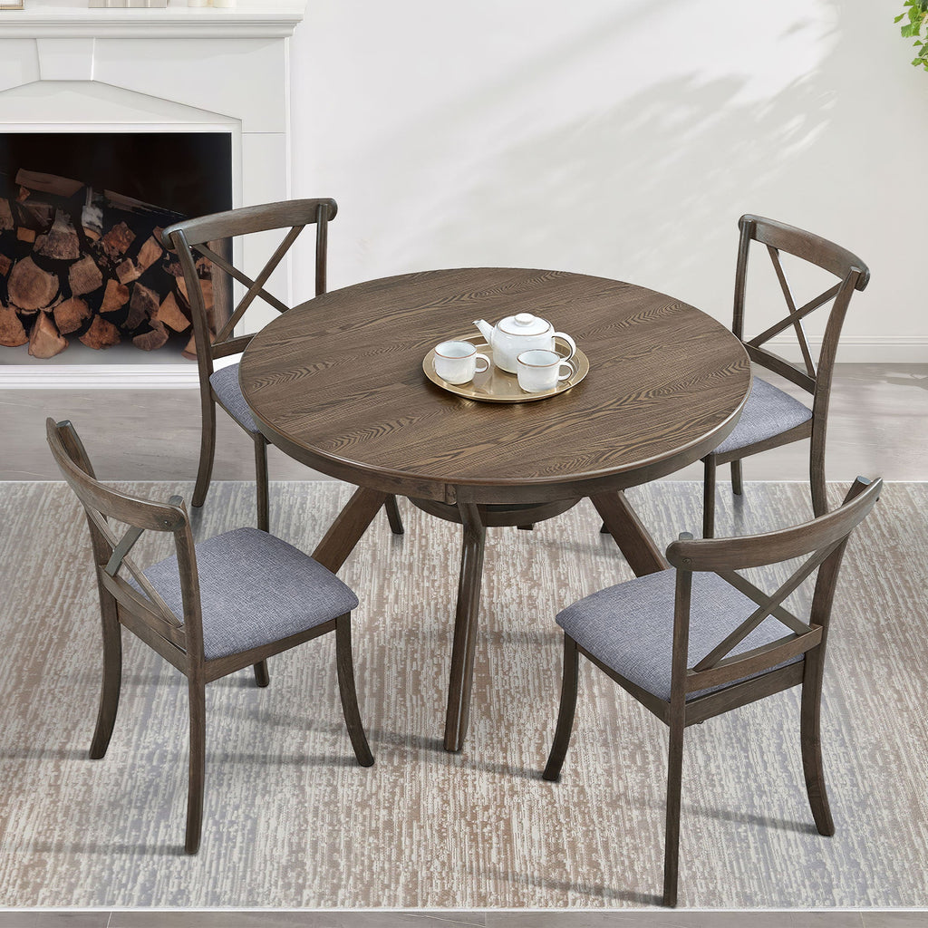 Wooden X Back Dining Chairs (Set of 2)