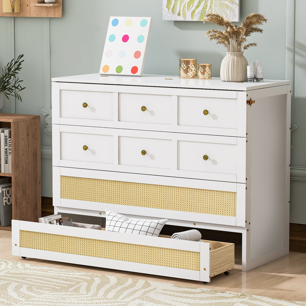 Full Size Murphy Bed with Large Drawers