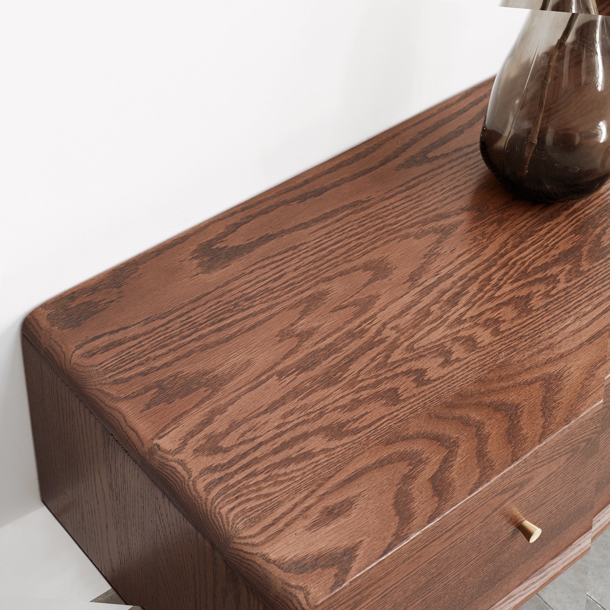 Walnut Color A Grade Oak TV Cabinet