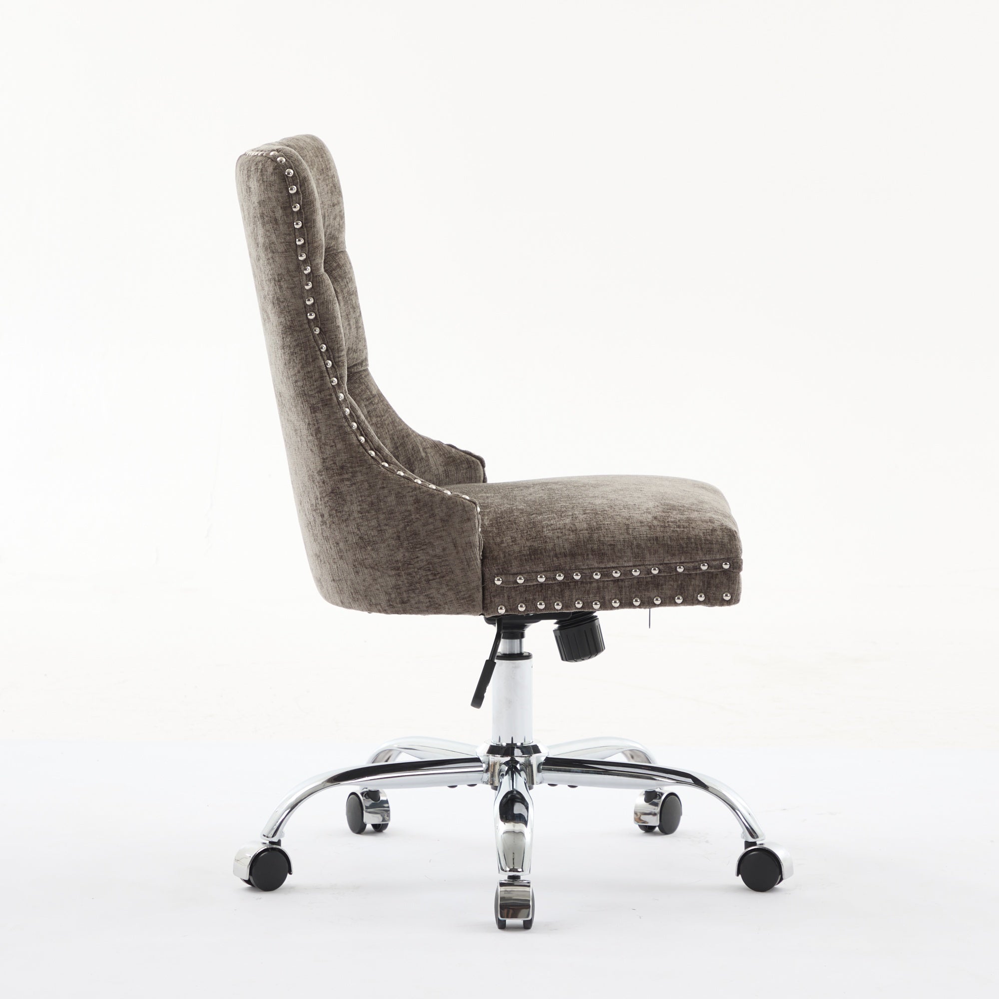 Modern Chenille Upholstered Tufted Button Home Office Chair