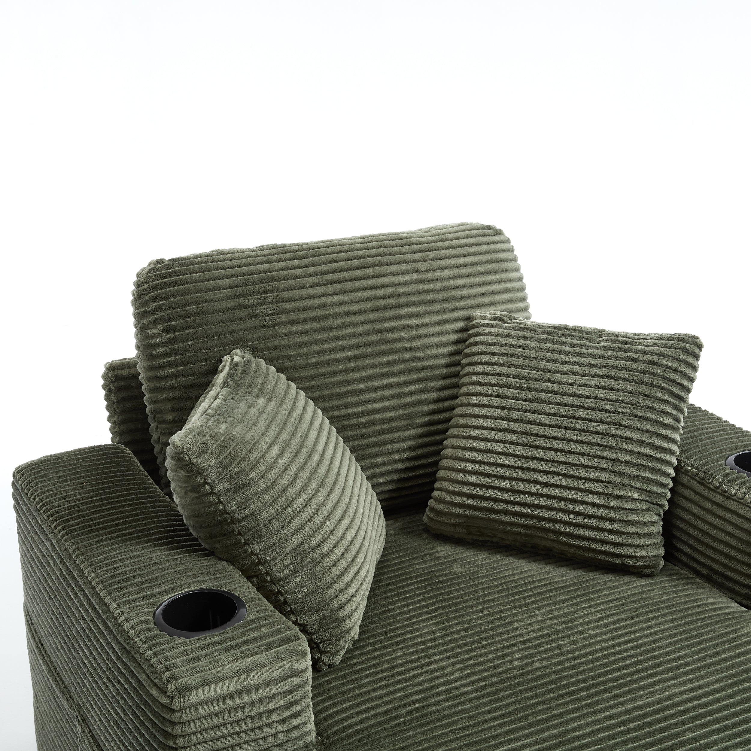 Corduroy Upholstered Chaise Lounge Sofa