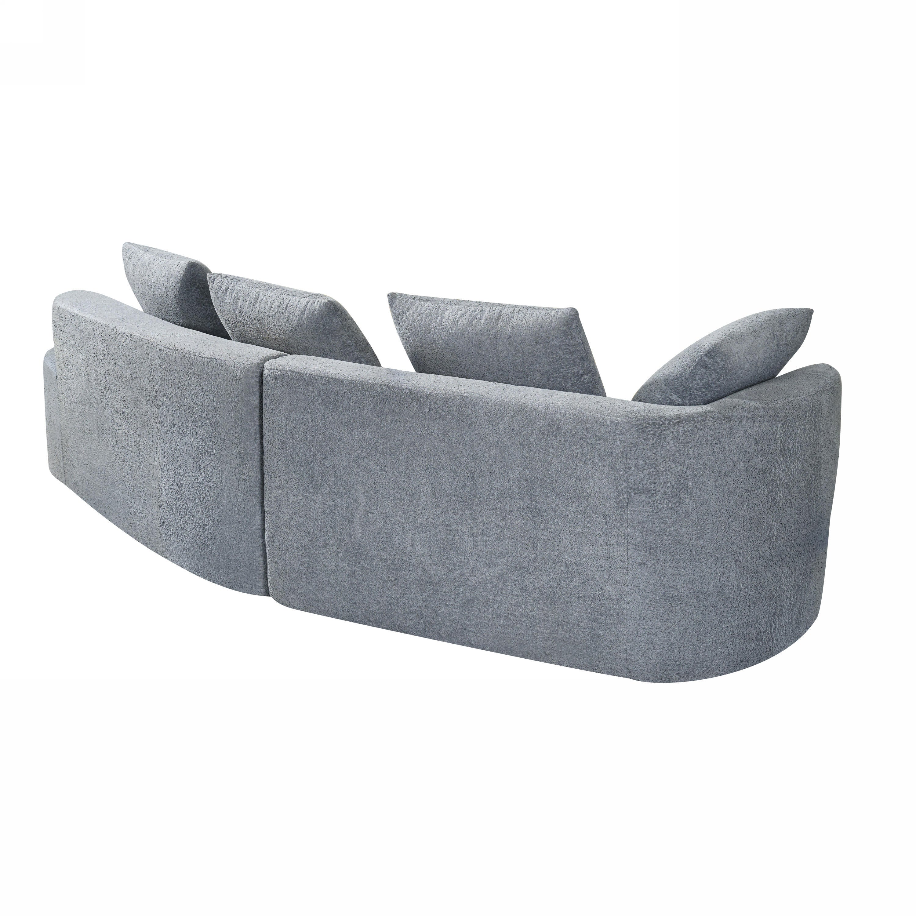 116' Modern Curved Sectional Sofa for Living Room
