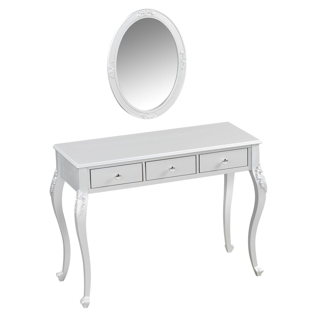 Luxury Makeup Vanity Desk with Oval Mirror