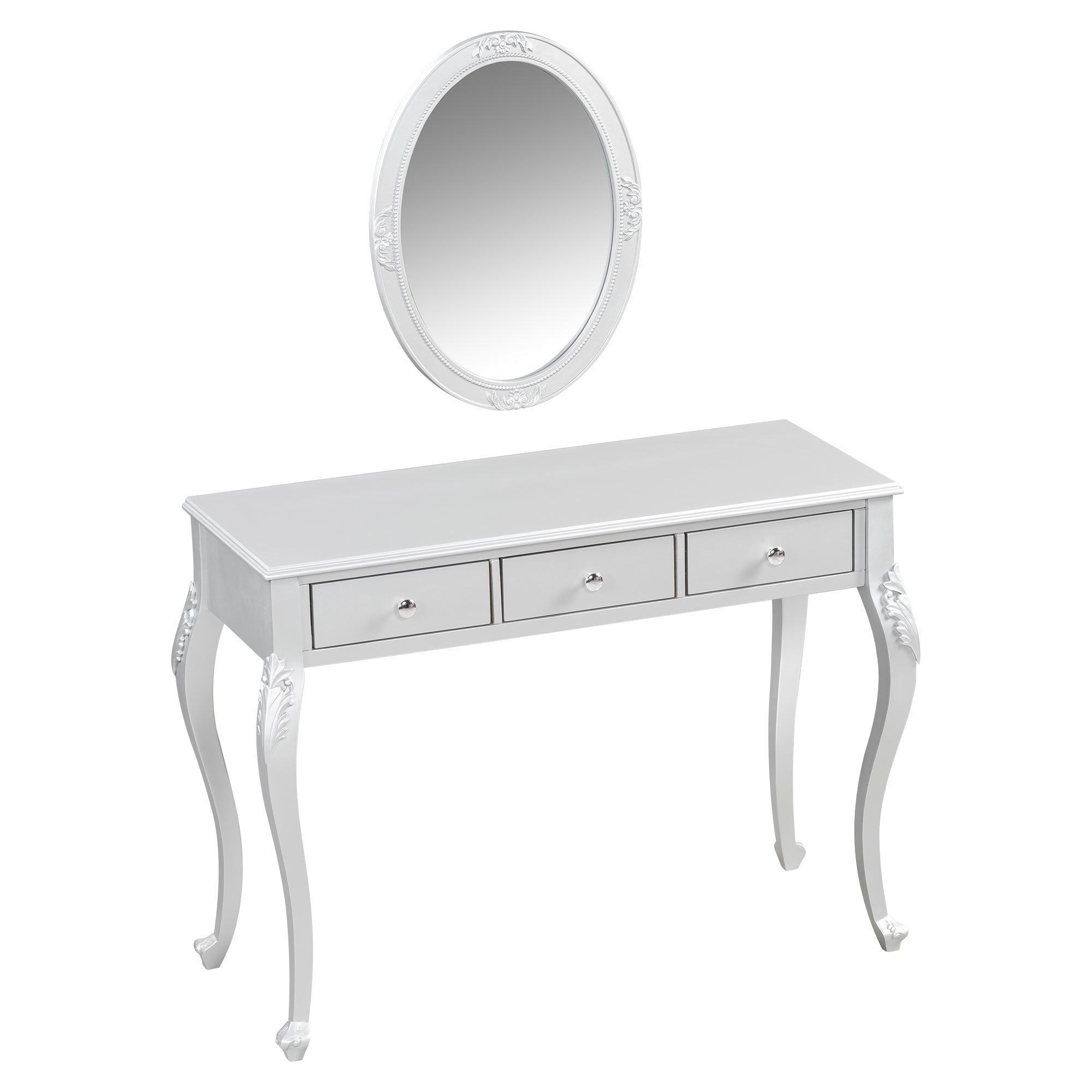 Luxury Makeup Vanity Desk with Oval Mirror