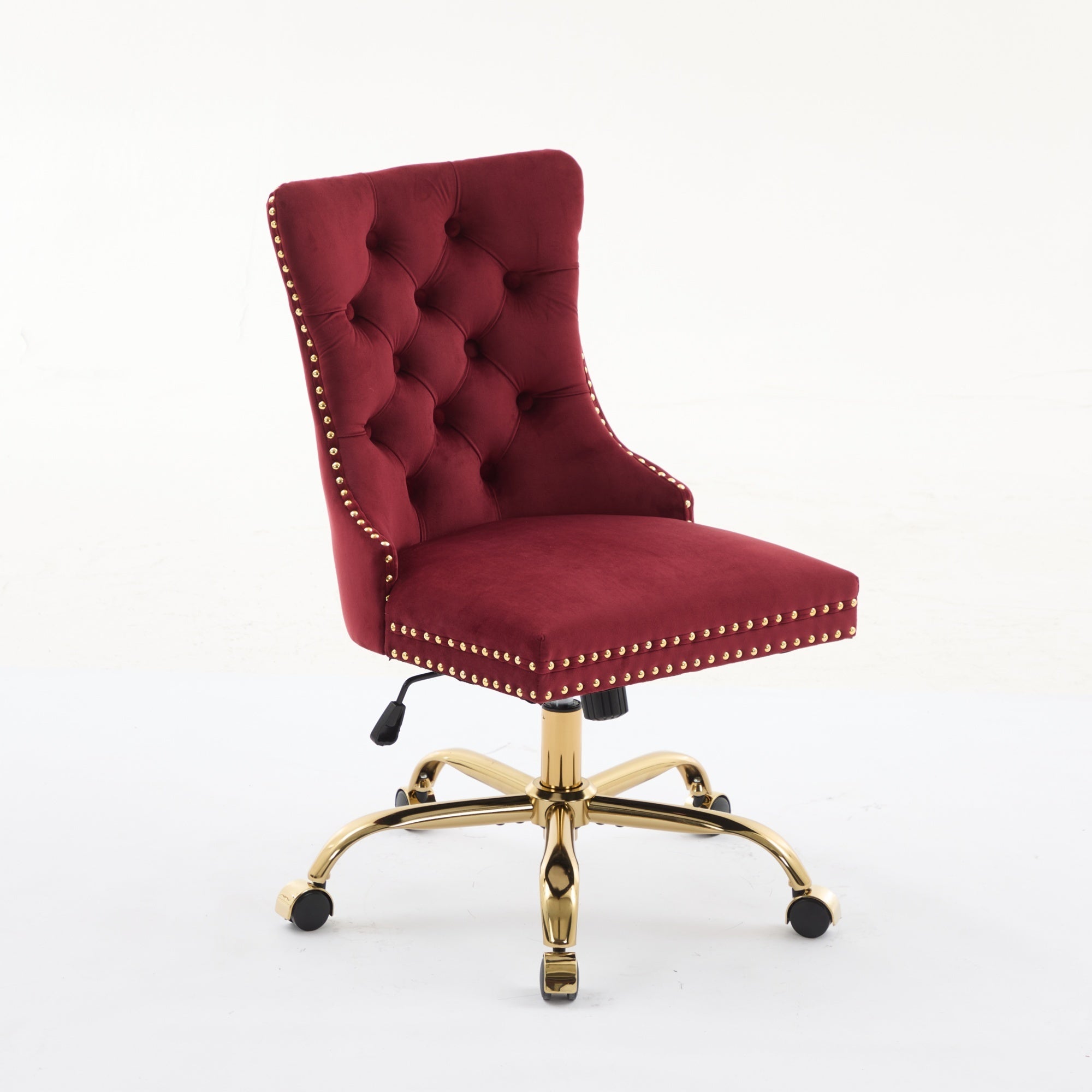 Modern Velvet Upholstered Tufted Button Home Office Chair