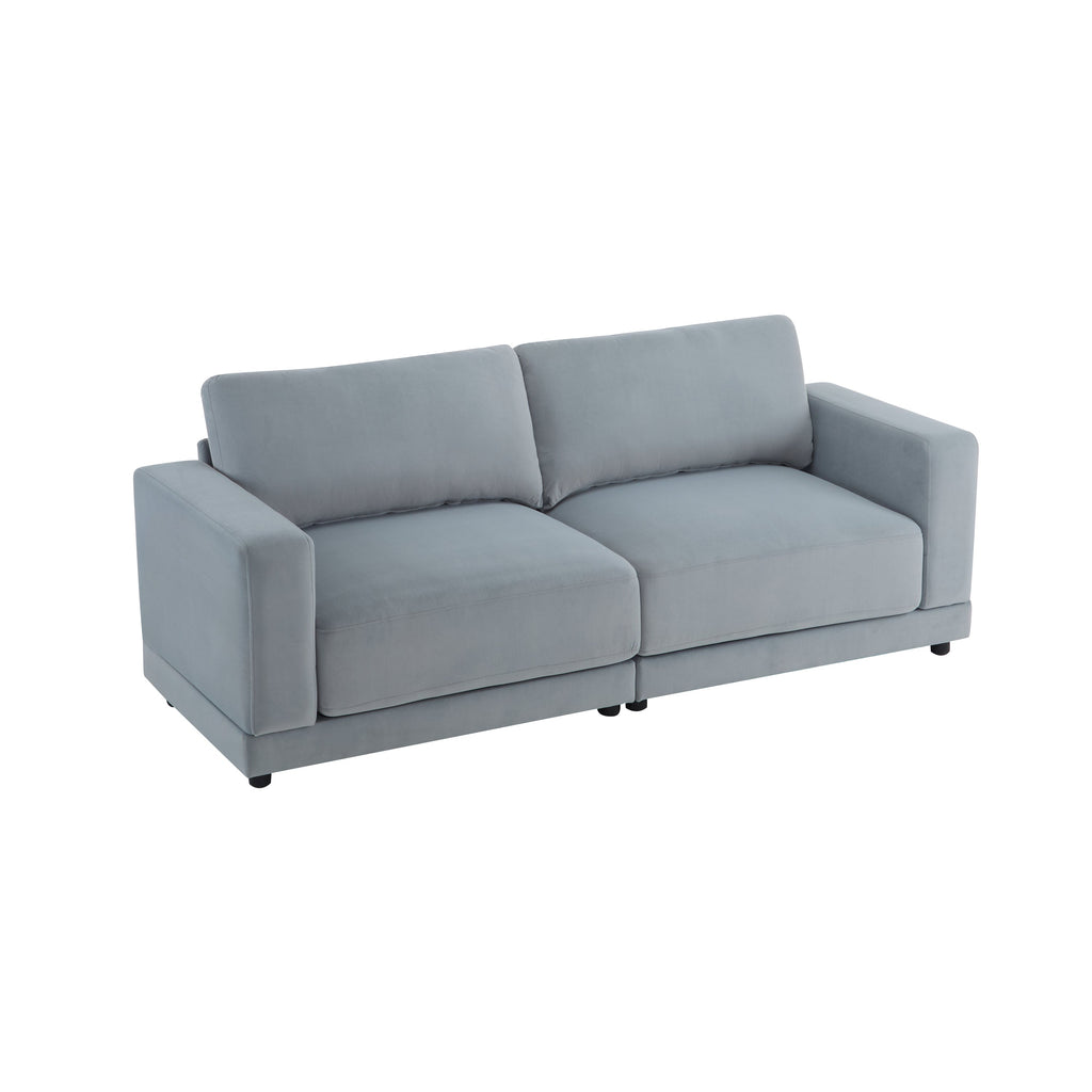 81'' Modern Square Arm Sofa with Soft Fabric Upholstery