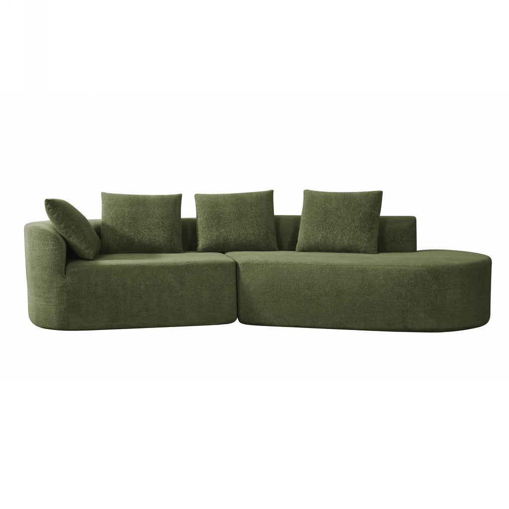116' Modern Curved Sectional Sofa for Living Room