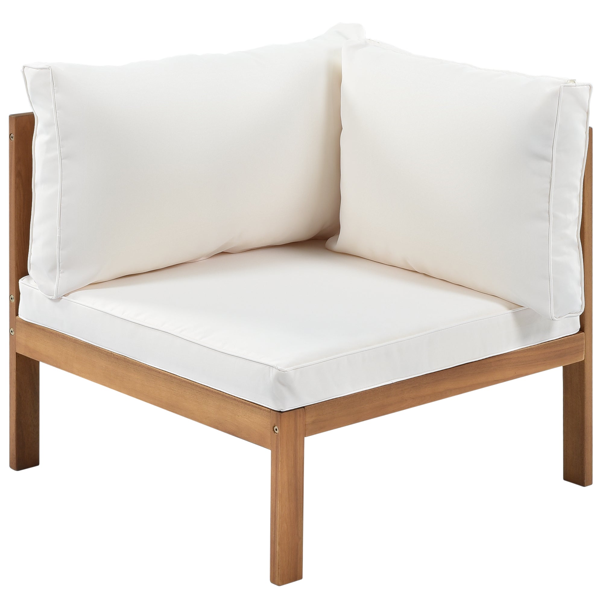 Acacia wood outdoor sofa set UV resistant water resistant cushions durable metal frame ideal patio garden outdoor living