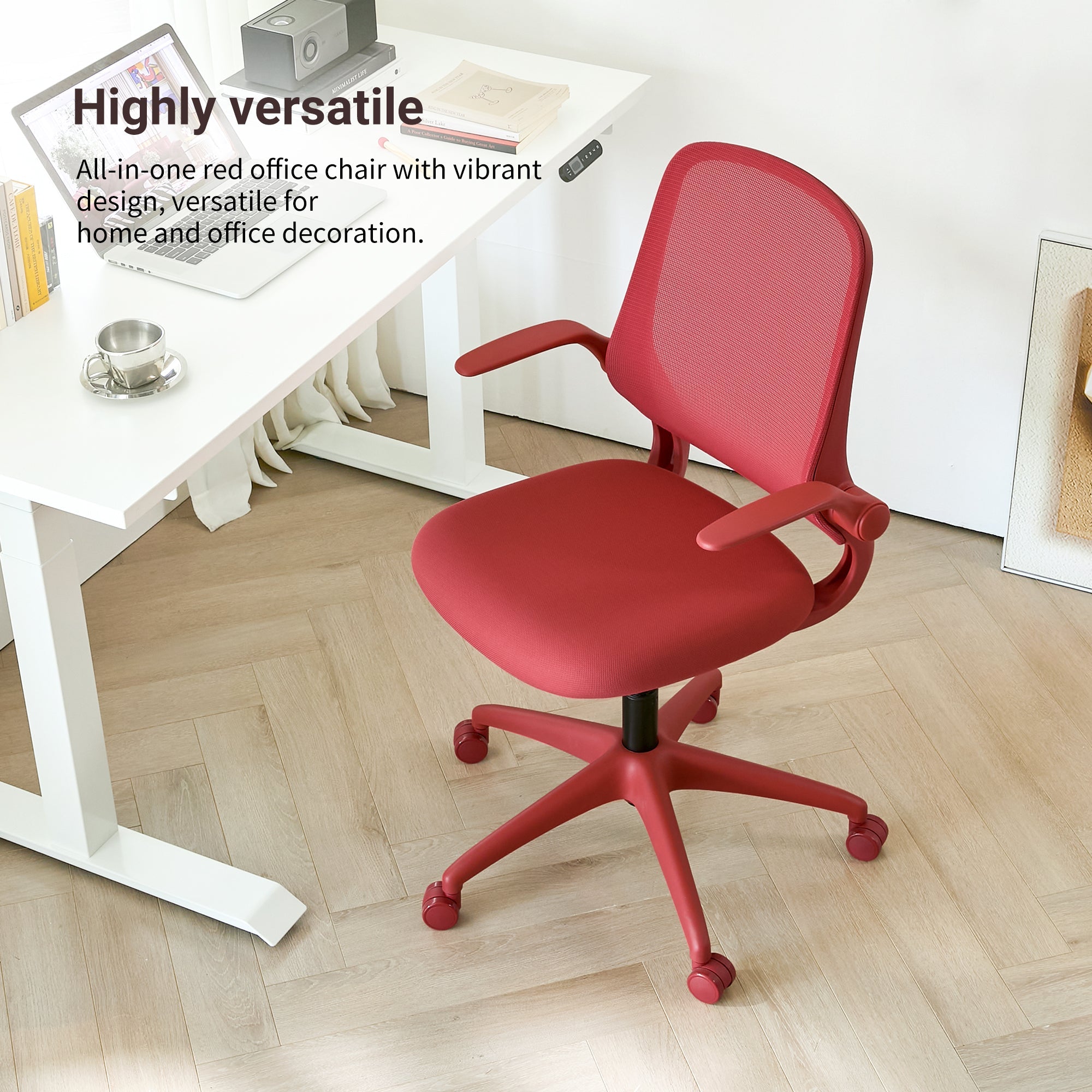 Colorful Ergonomic Office Chair with Flip-Up Armrests