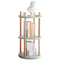 Multifunctional 360° Rotating Bookshelf with 3-Tier