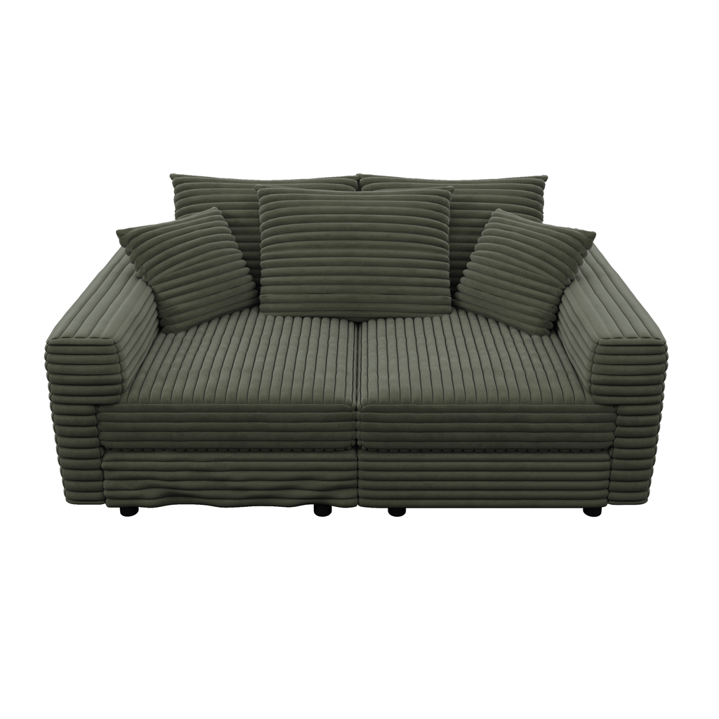 82.7' Modern Comfy Cloud Couch Sofa with Soft Pillows + Ottomans Option