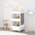 Kids Bookshelf with Chalkboard Side