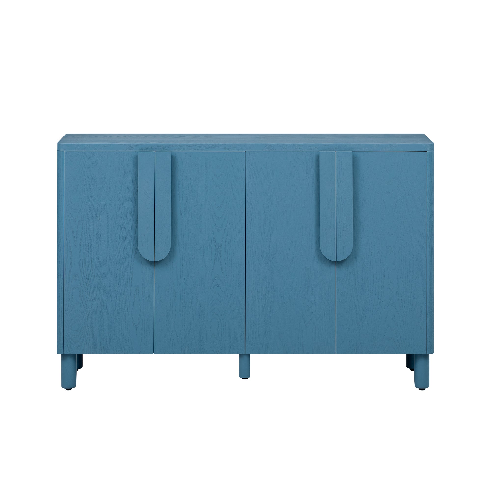 Wood Storage Cabinet with Unique Arc Handles