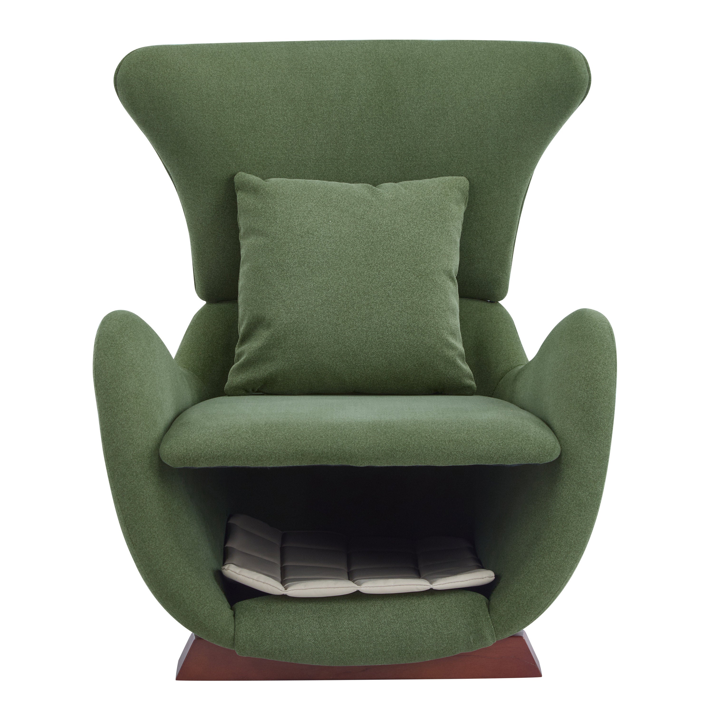 Modern Brown Polyester Accent Chair with Pet/Storage Space