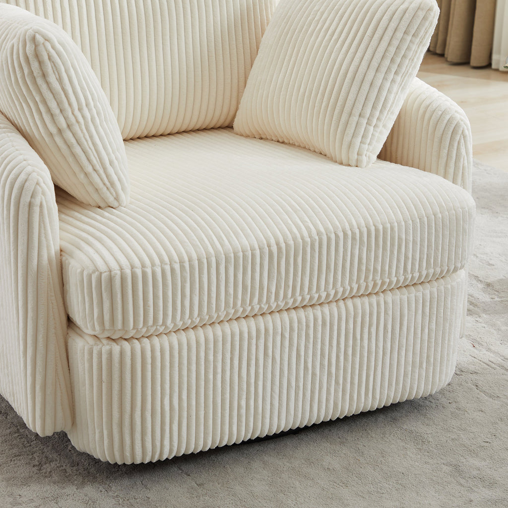 40.55'W Swivel Accent Sofa Chair with 2 Thorw Pillows