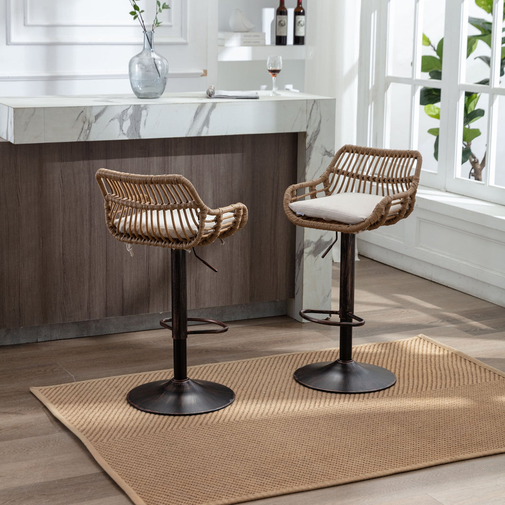 Modern Swivel Bar Stools (Set of 2)
