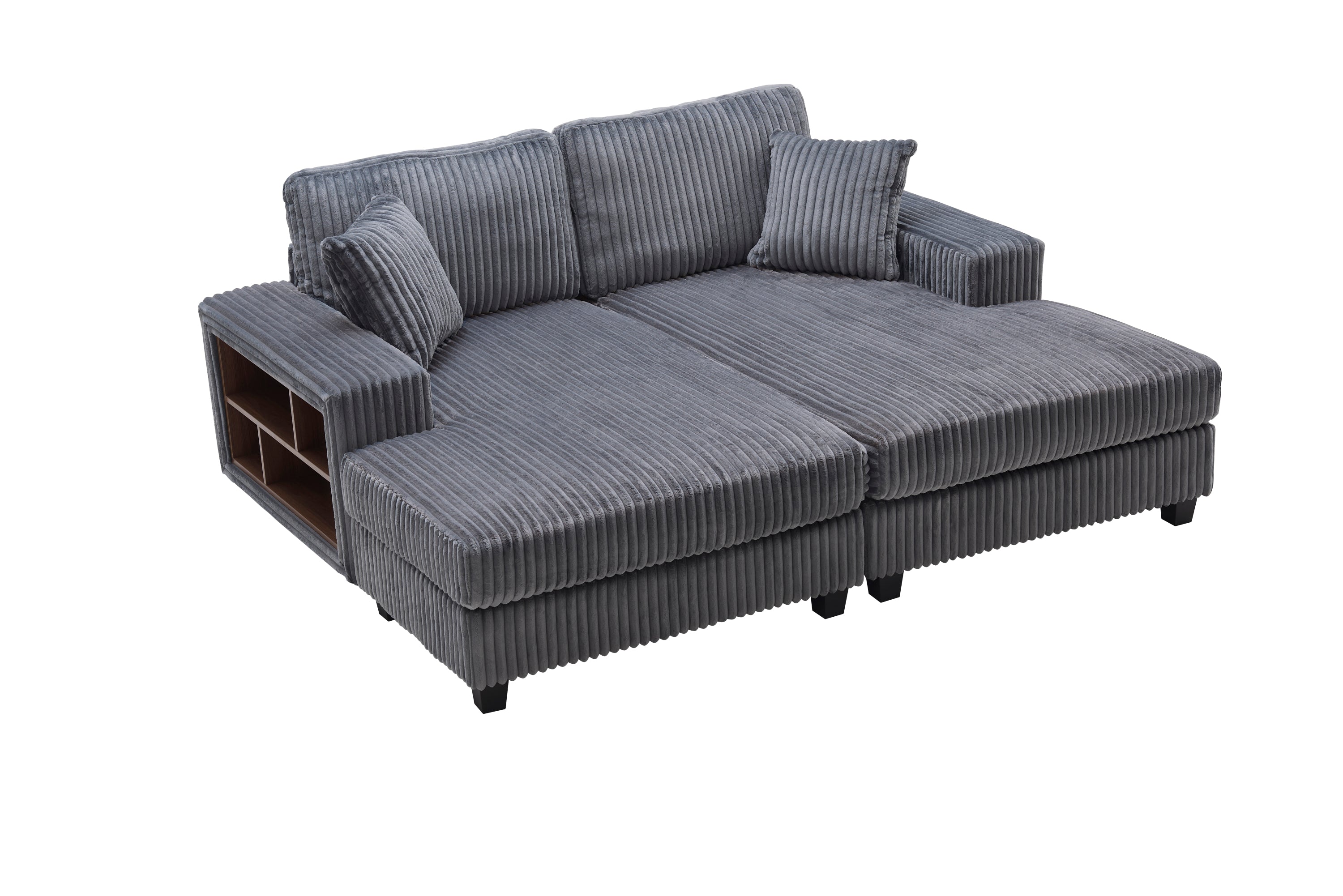 Convertible Sleeper Sectional Sofa with Storage