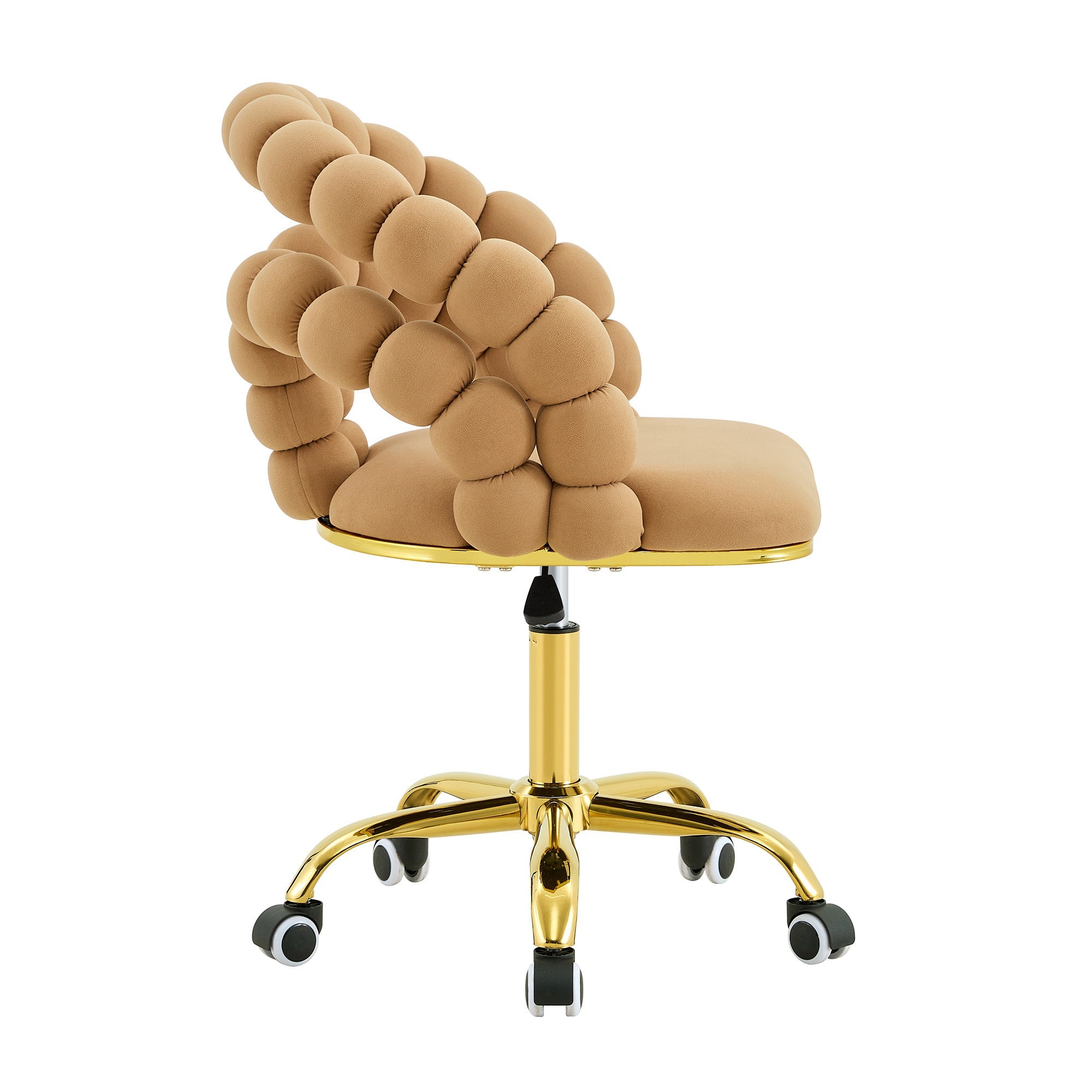 Coloful Modern Velvet Adjustable Swivel Desk Chair with Bubble Back